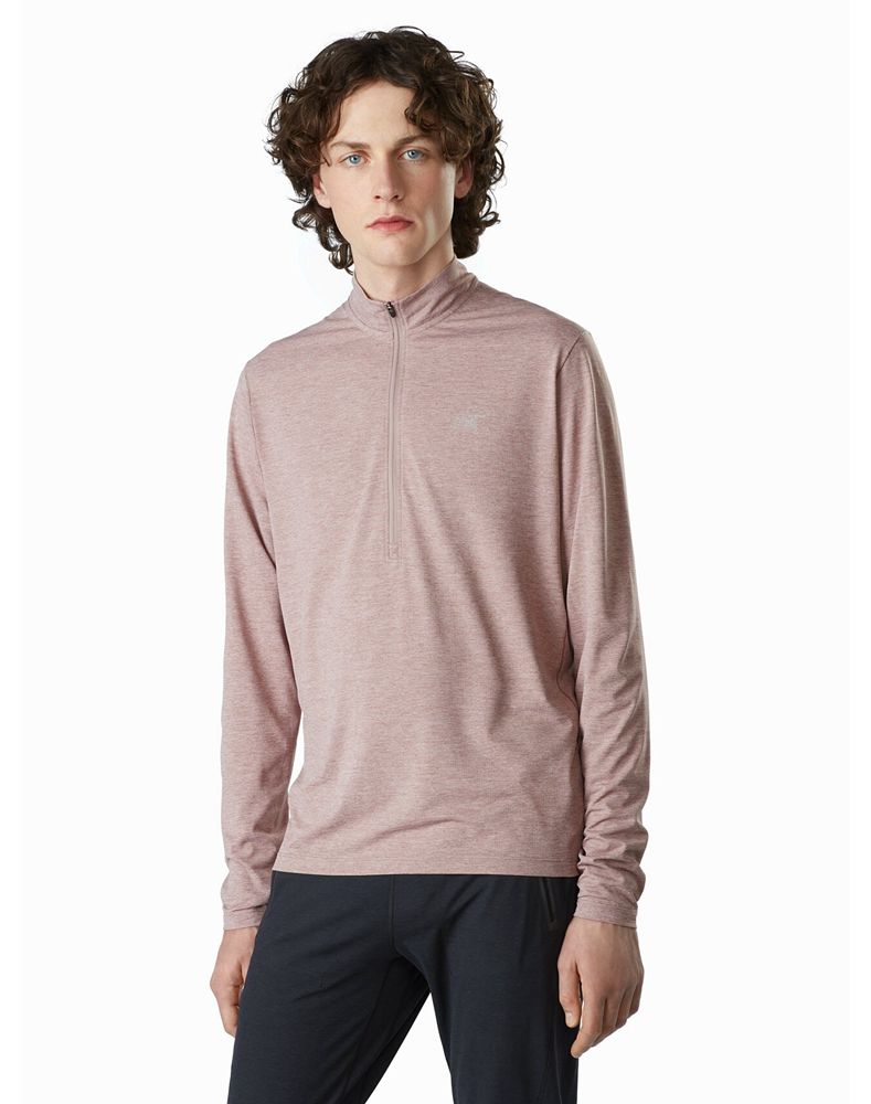 Arc'teryx Cormac Zip Neck LS T-Shirt Mens - Pink