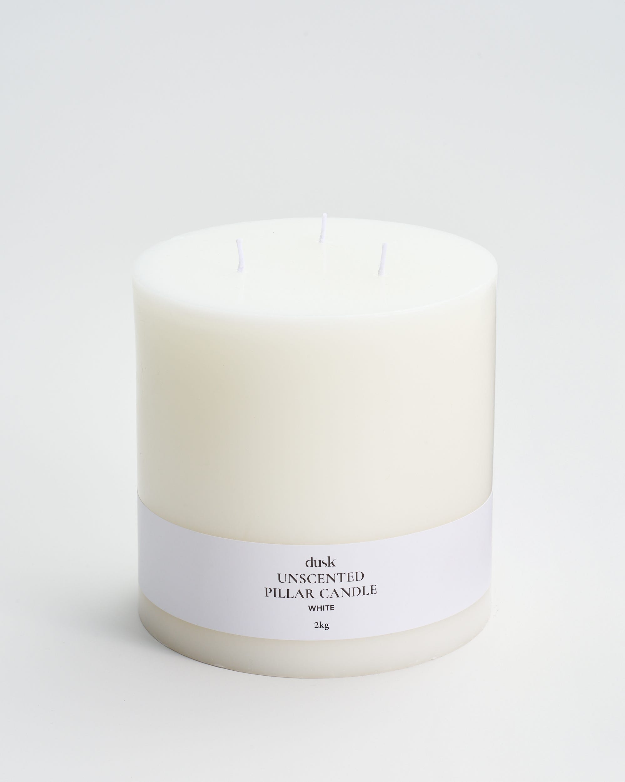 Unscented Pillar Candle White 2kg
