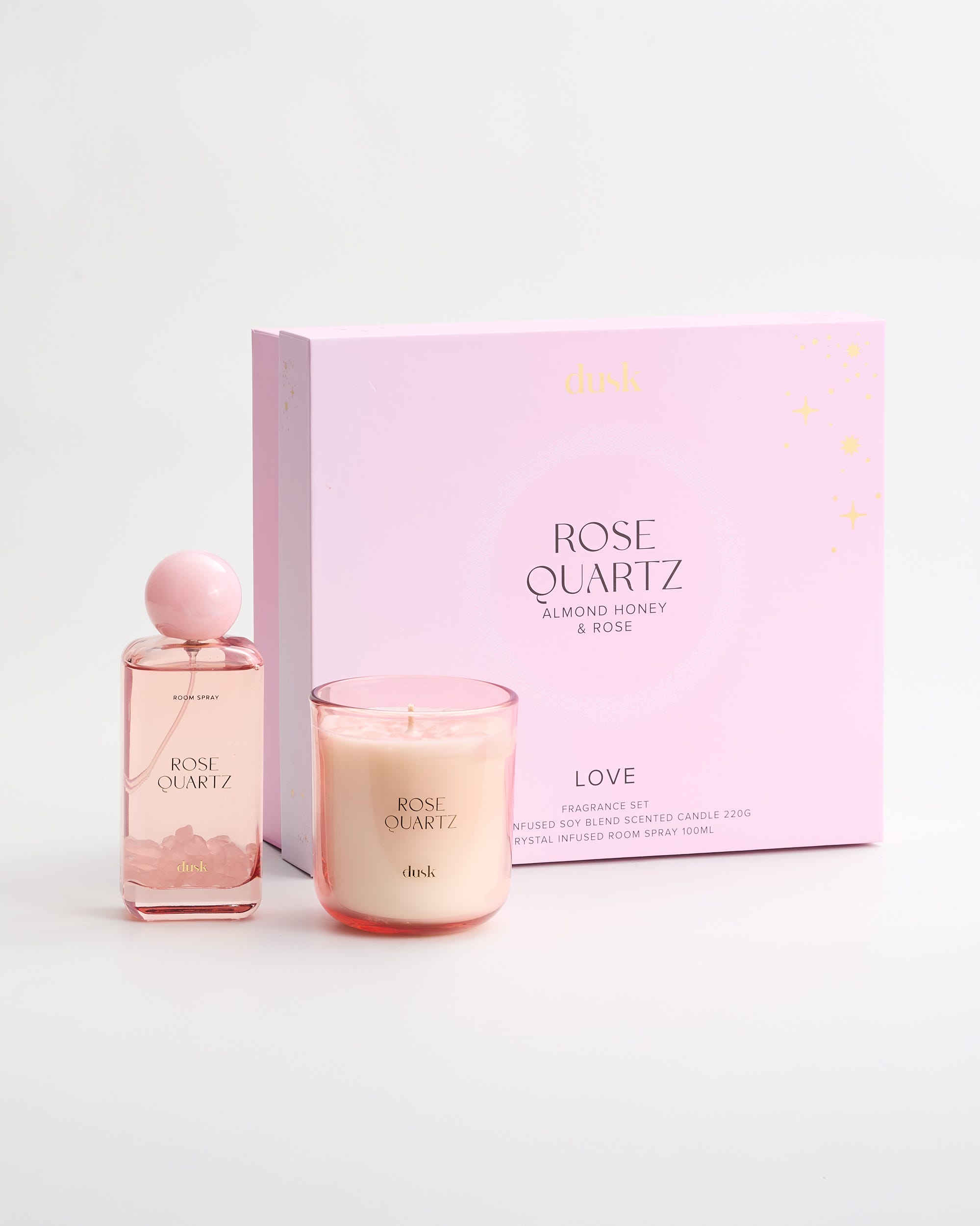 Rose Quartz Candle & Room Spray Gift Set