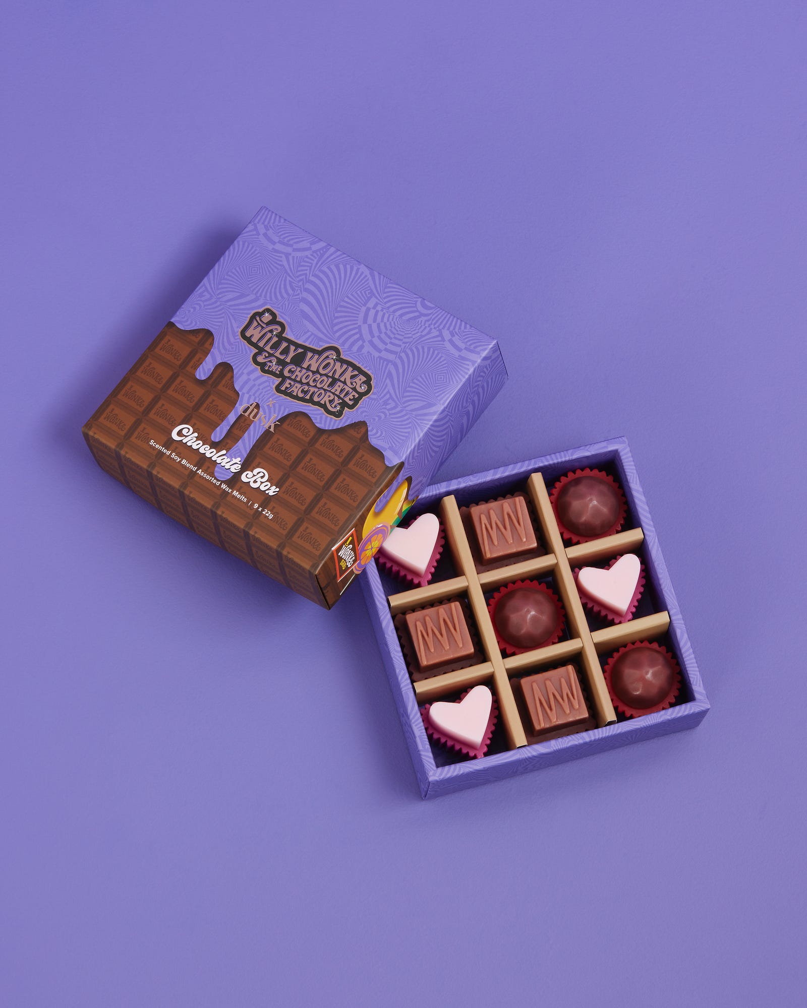 Chocolate Box Soy Scented Blend Assorted Wax Melts 9 x 22g