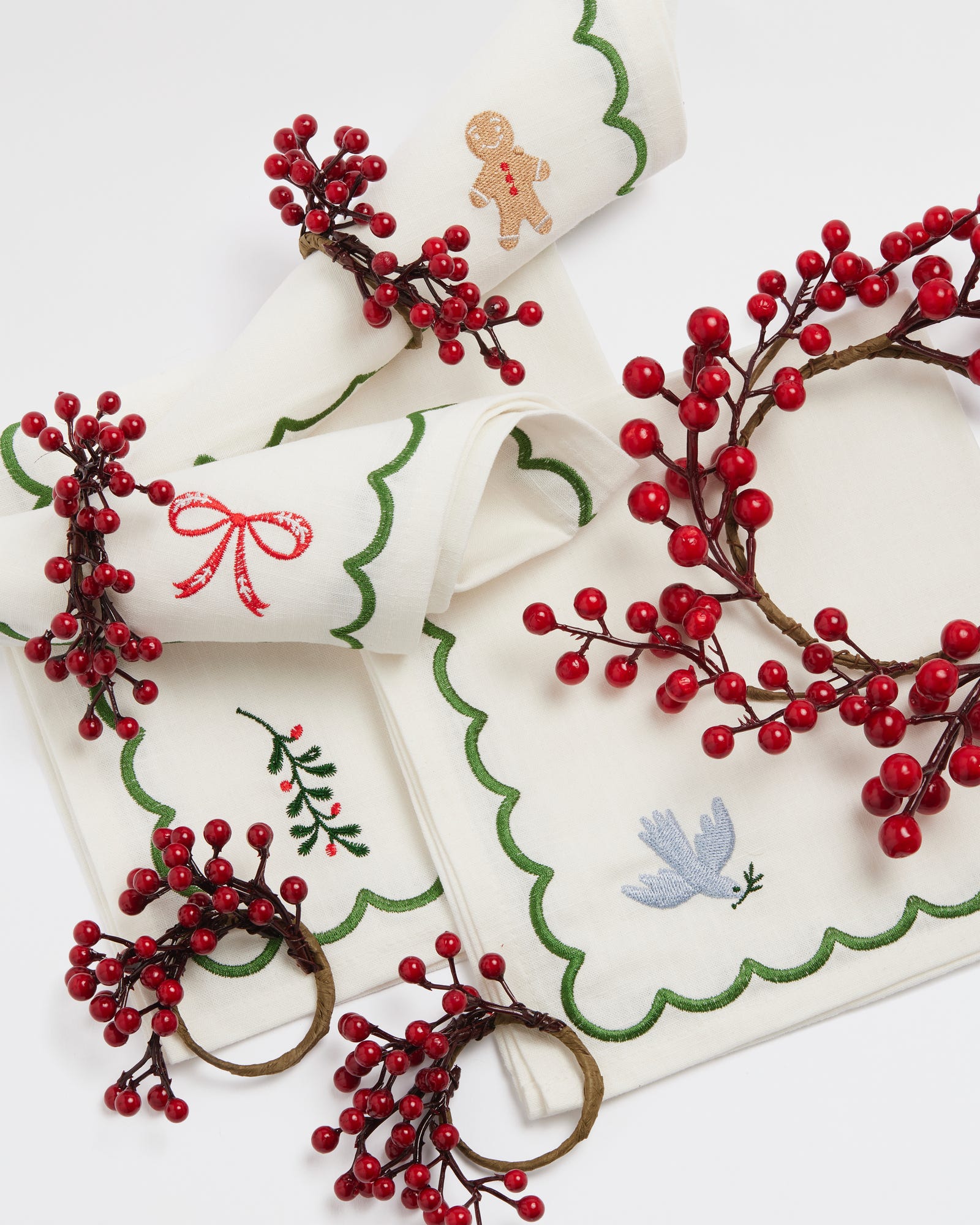 Berry Merry Napkin Rings Set of 4