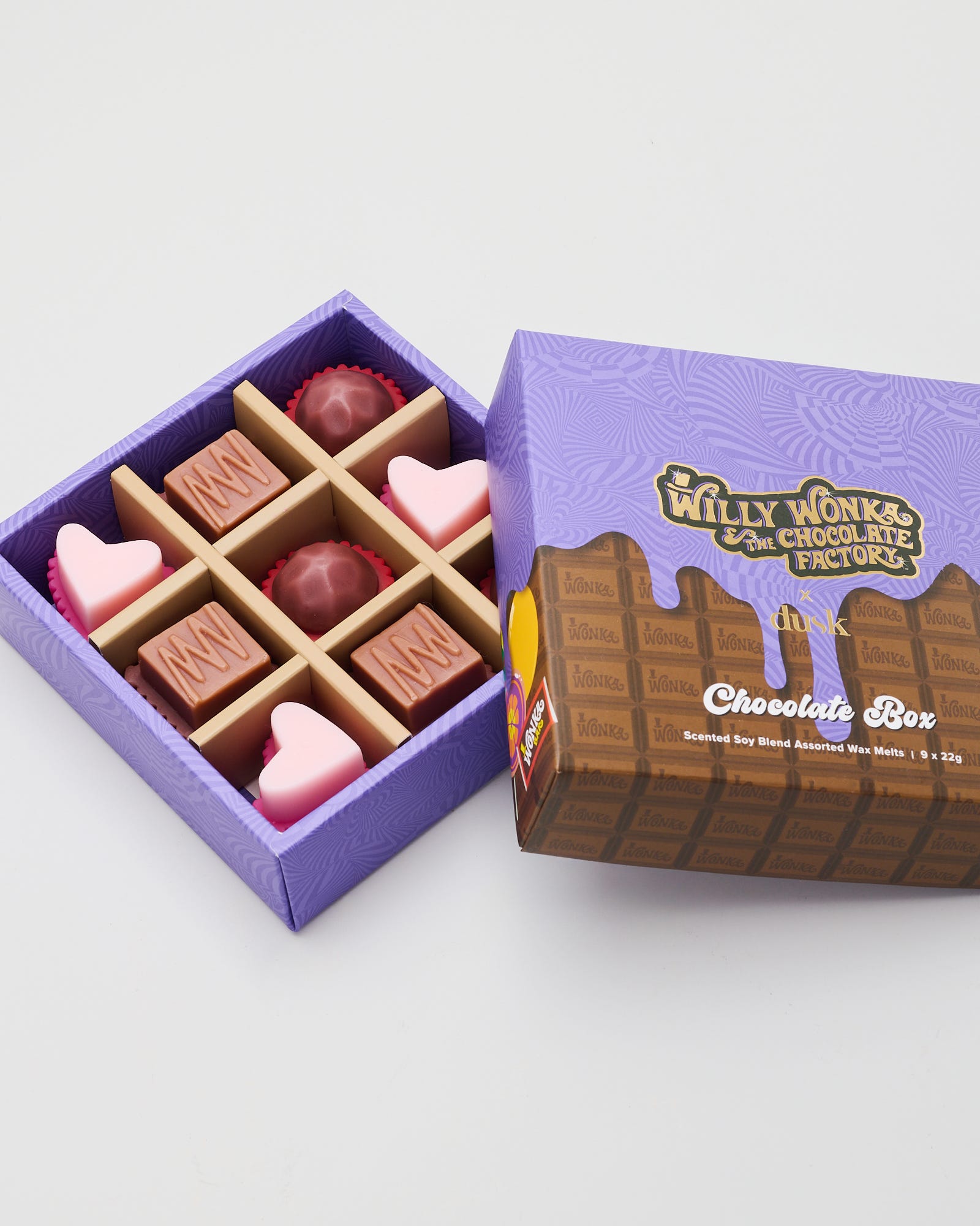 Chocolate Box Soy Scented Blend Assorted Wax Melts 9 x 22g