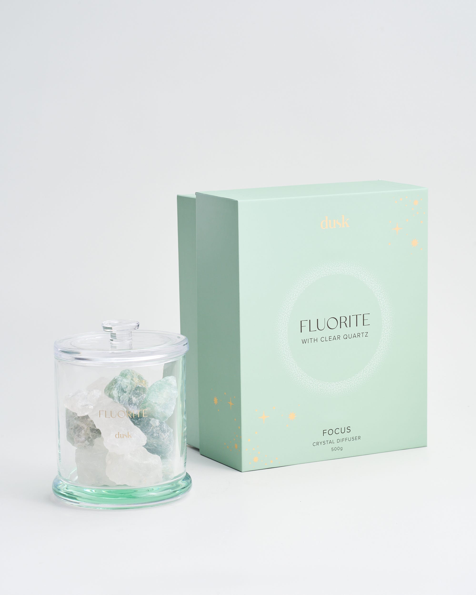 Fluorite With Clear Quartz Focus Diffuser