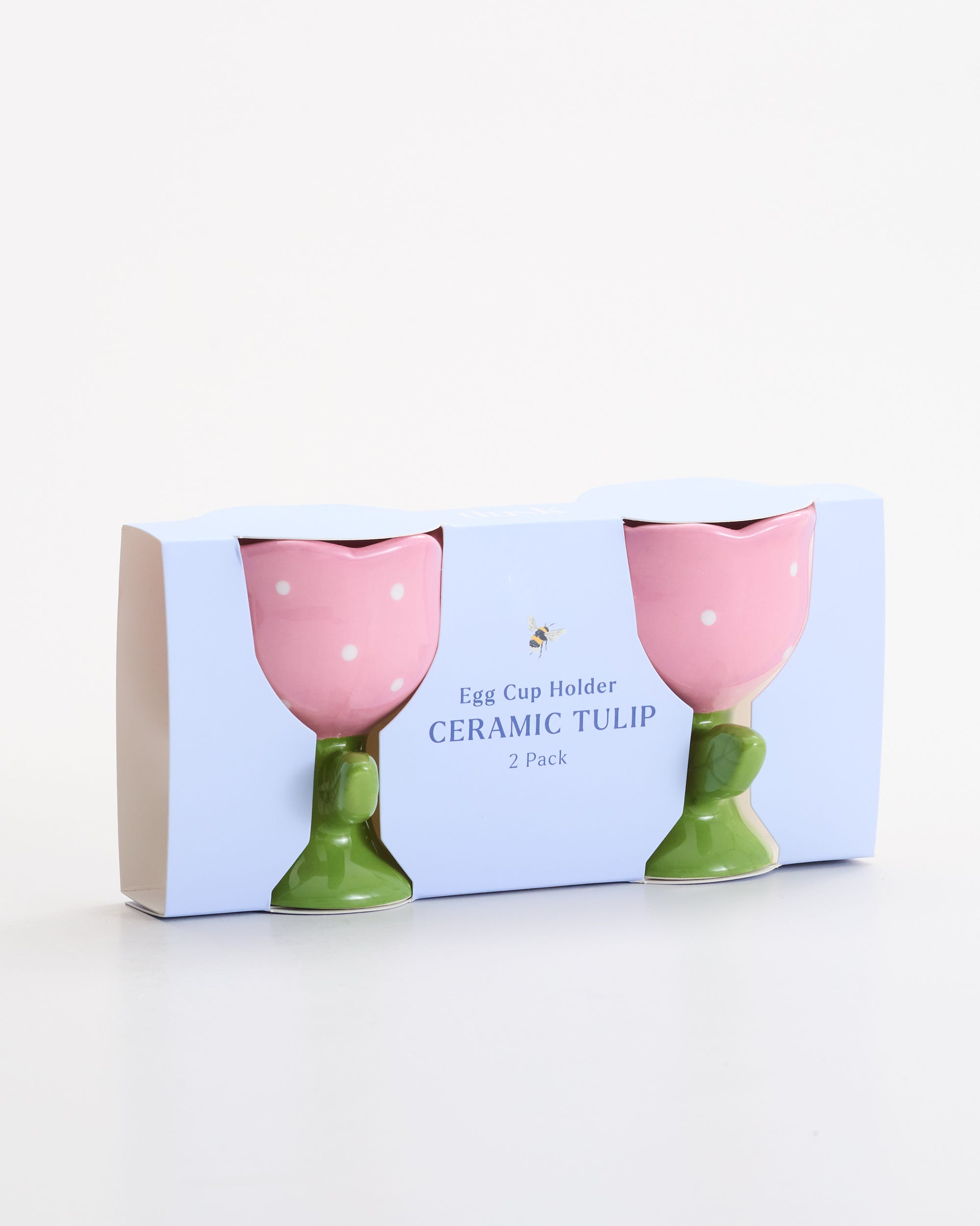Ceramic Flower Egg Cup Holder 2 Pack