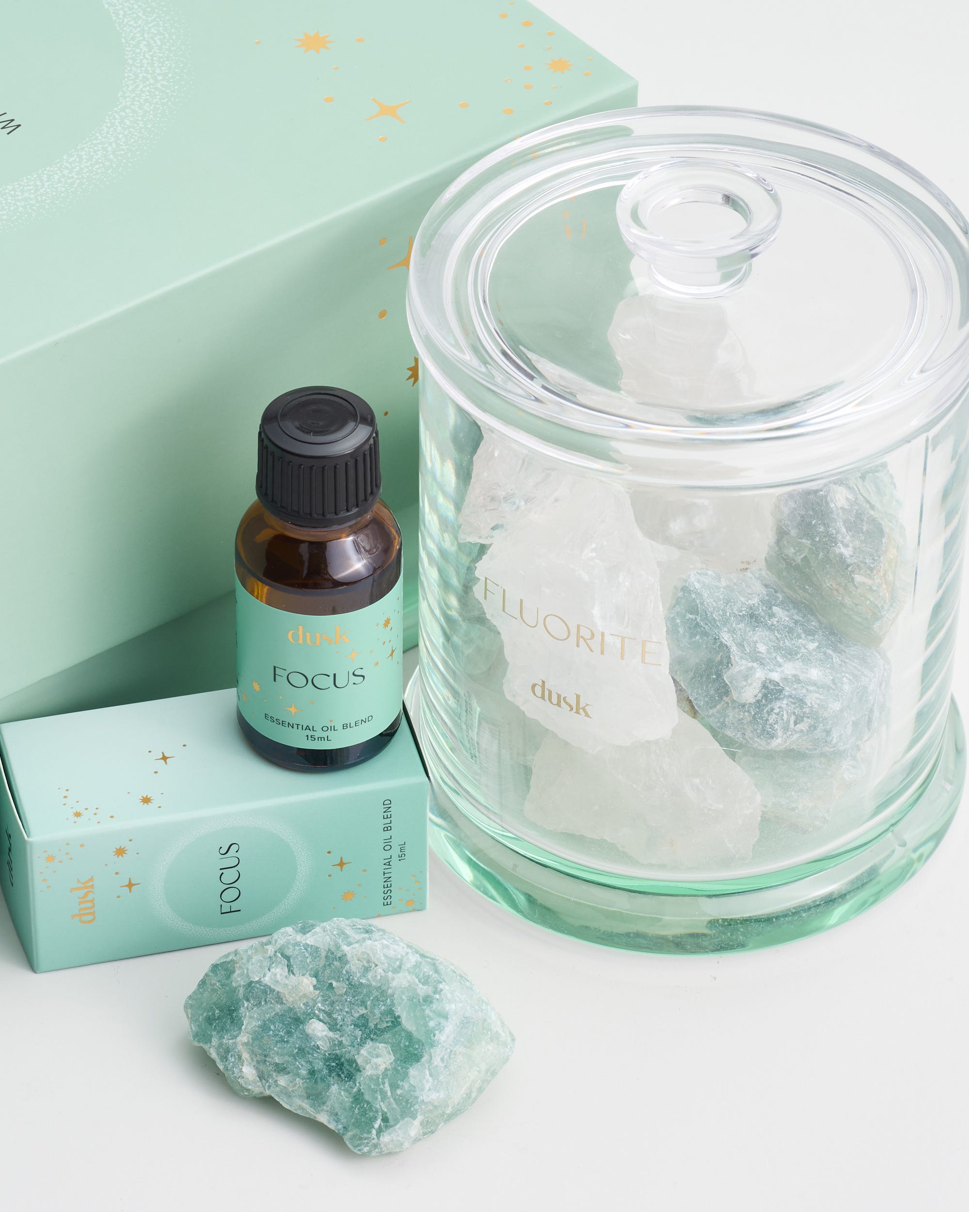 Fluorite With Clear Quartz Focus Diffuser