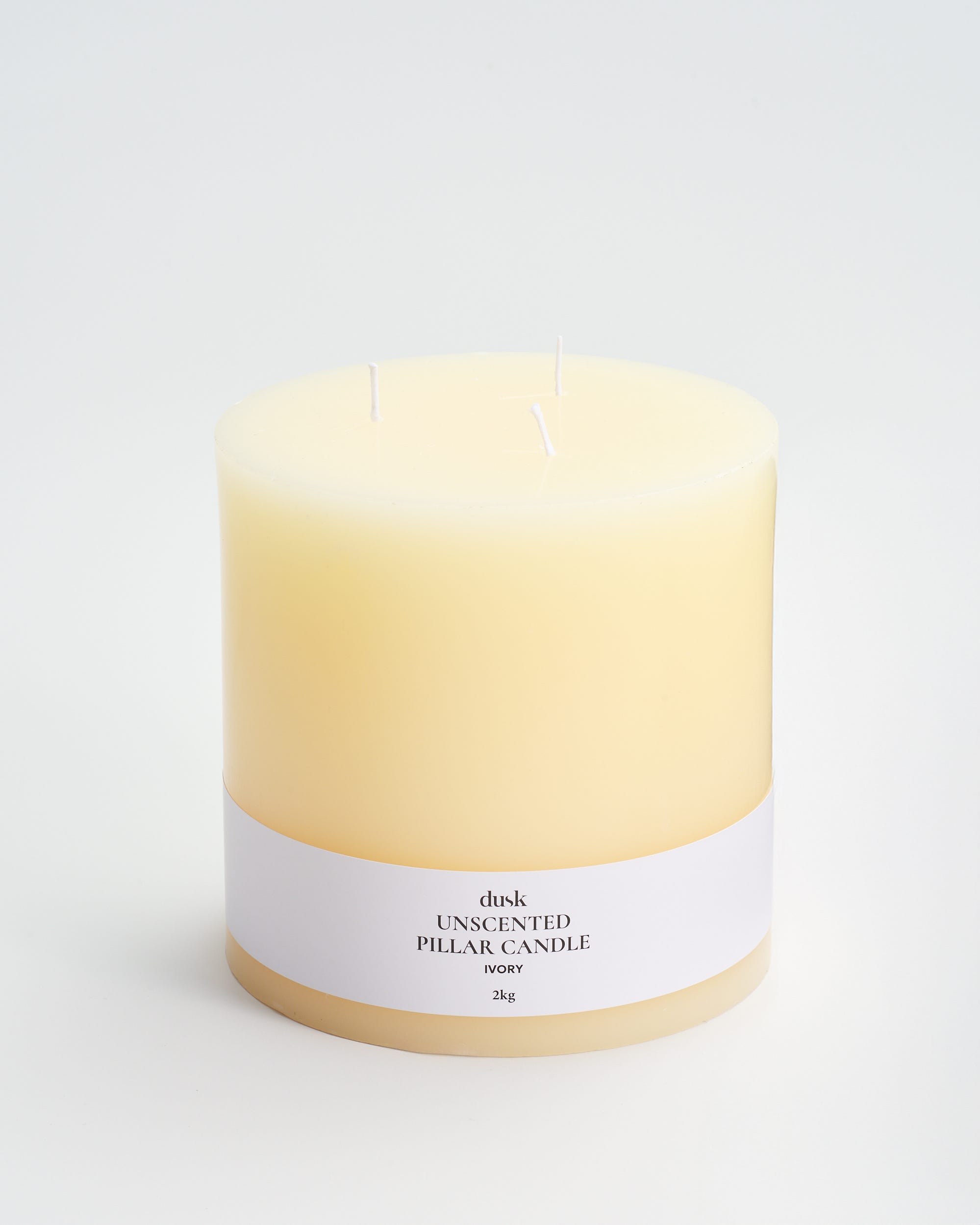 Unscented Pillar Candle Ivory 2kg