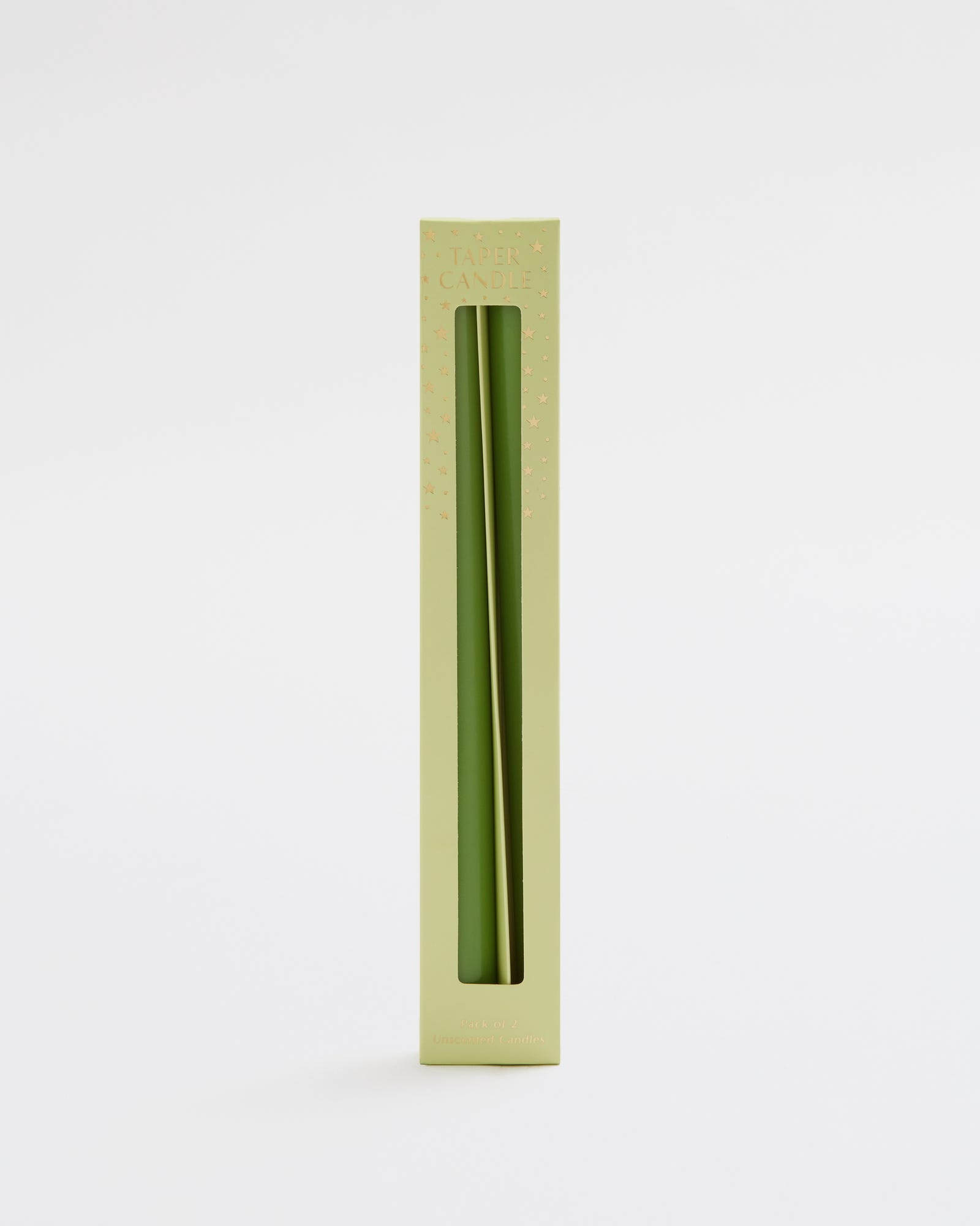 Light Green Unscented Taper Candle