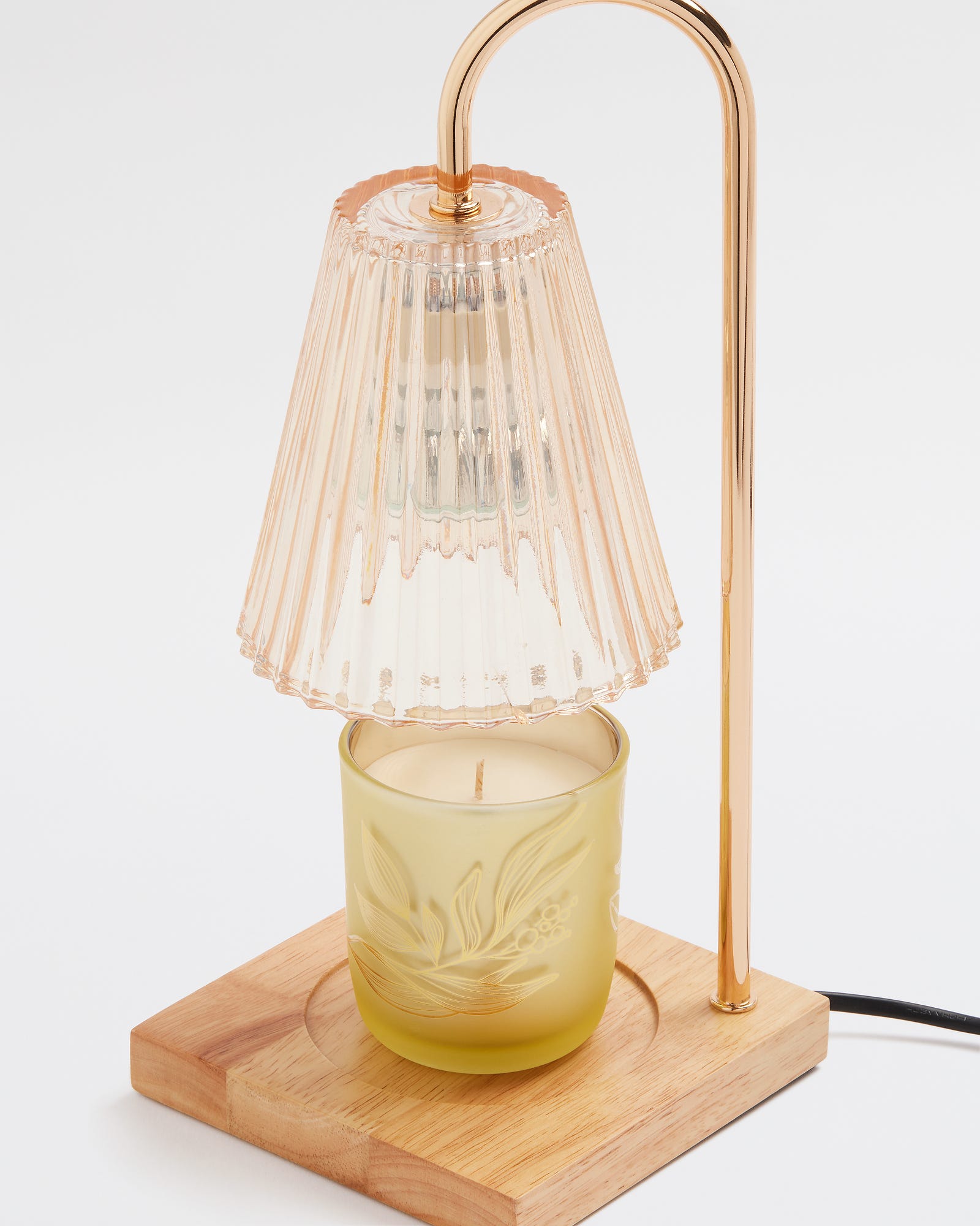 Pleated Glass Candle Warmer