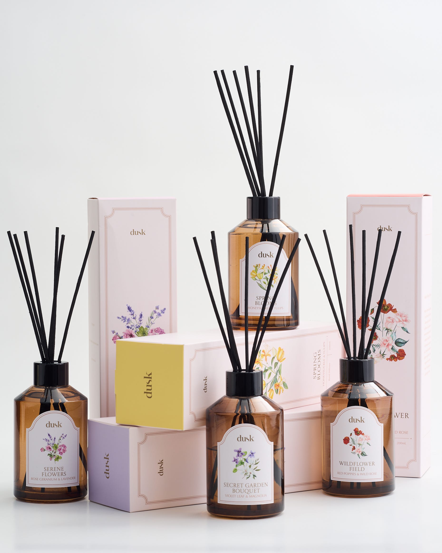 Spring Blooms Amber Glass Reed Diffuser 200mL