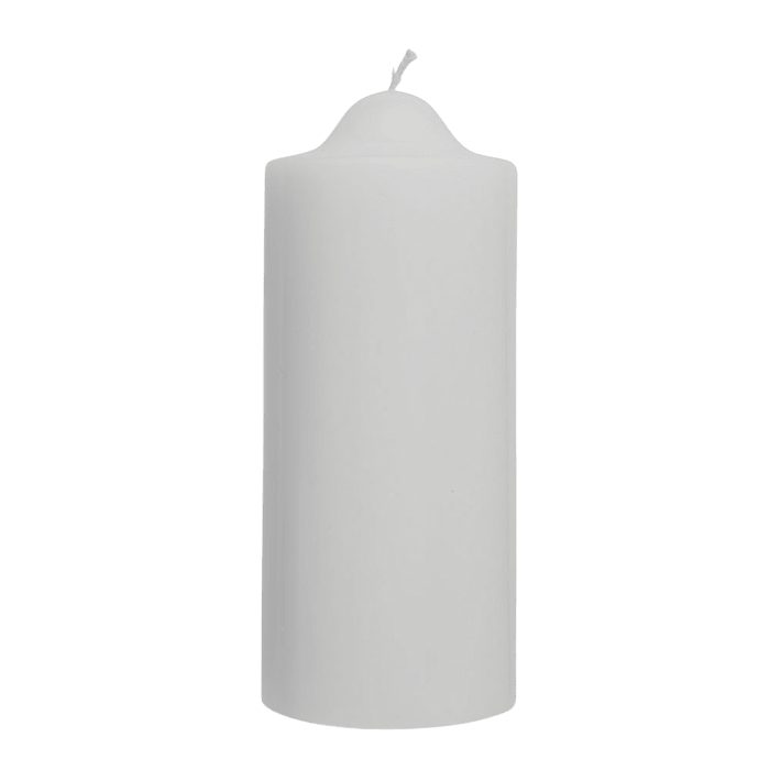 White Pillar Dome Candle (160x76mm)