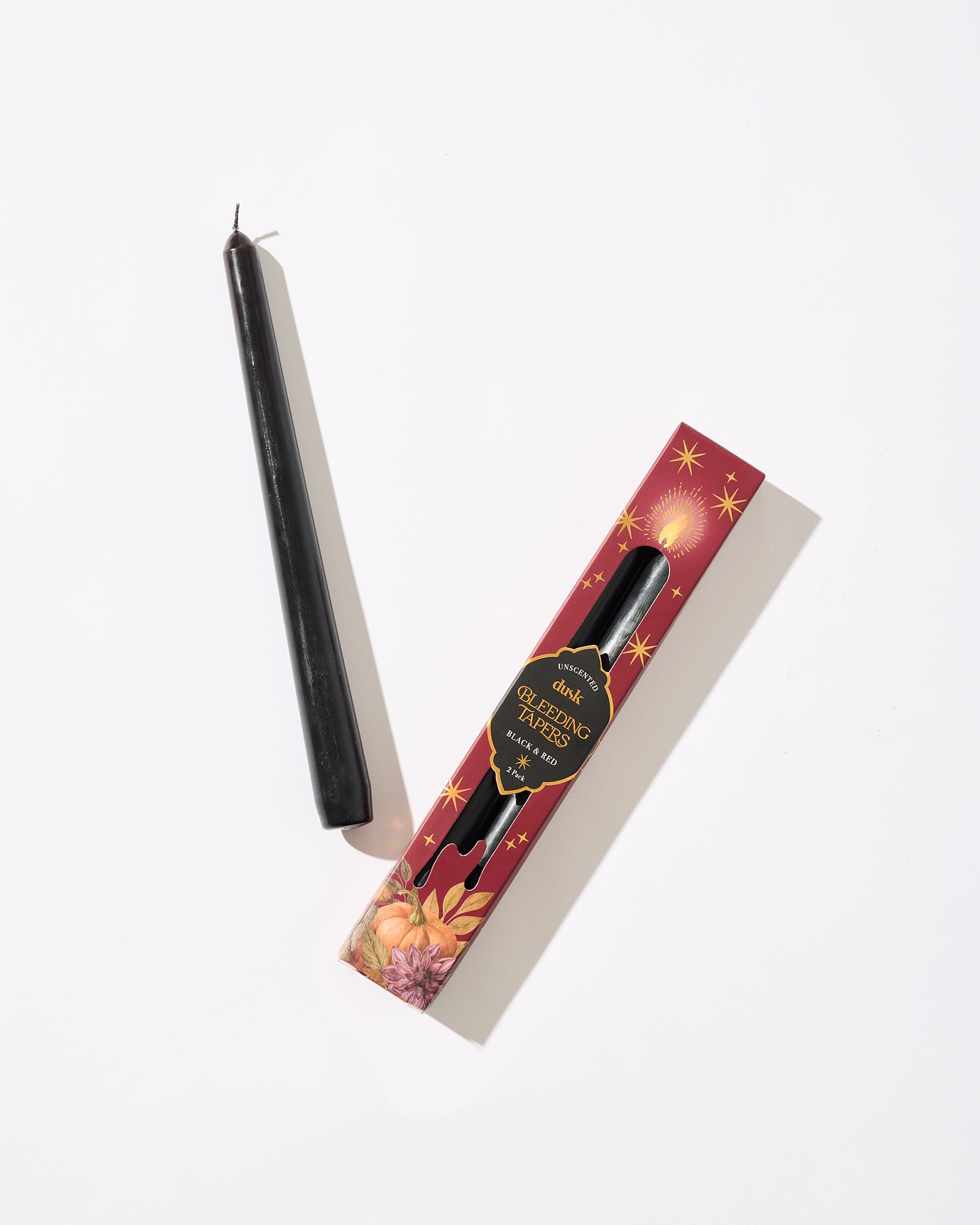 Bleeding Tapers Black & Red Unscented 2 x 25cm