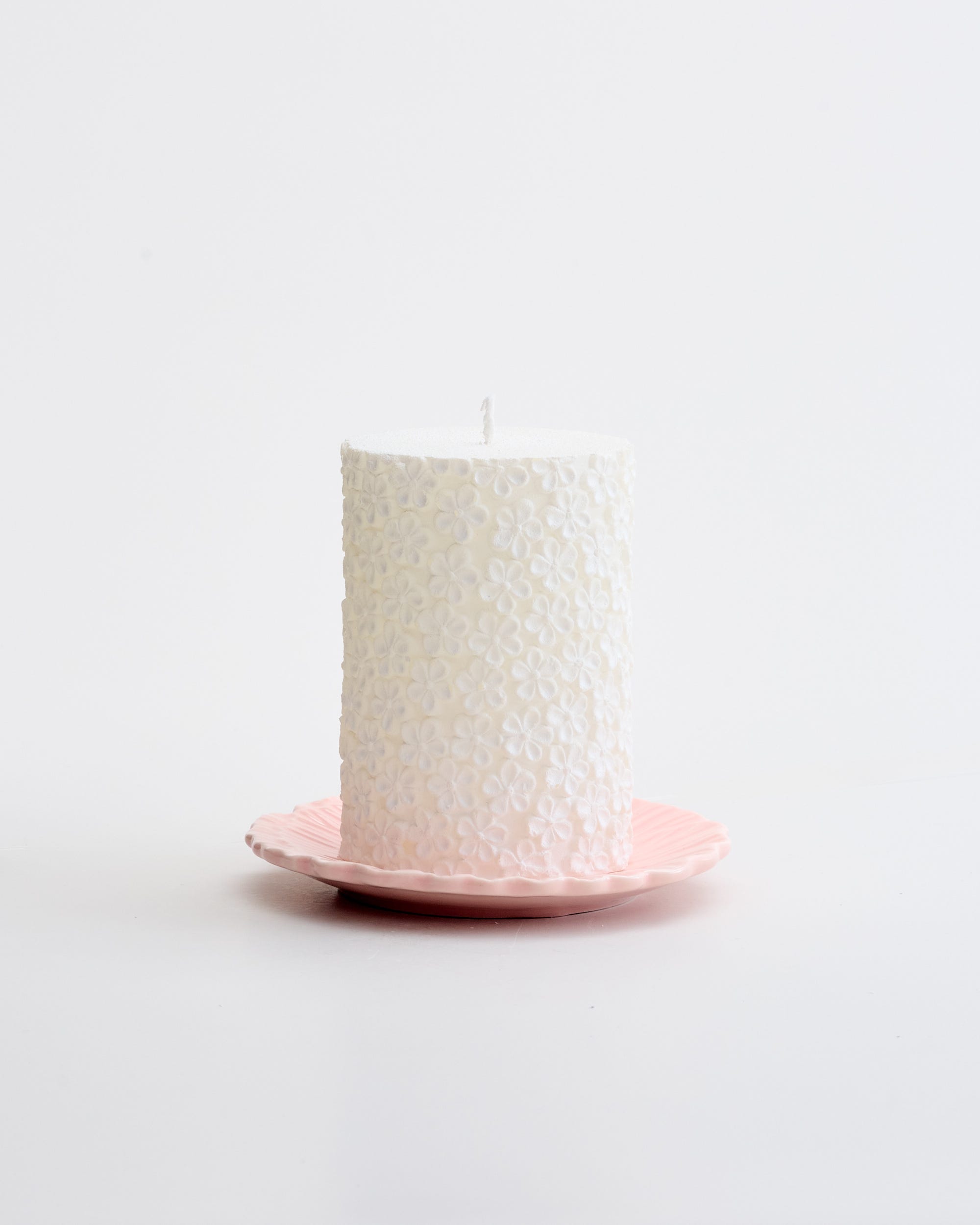Flower Pillar Candle Holder 10cm