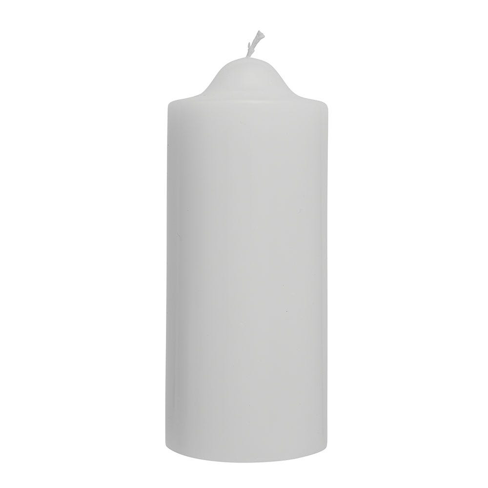 White Pillar Dome Candle (160x76mm)