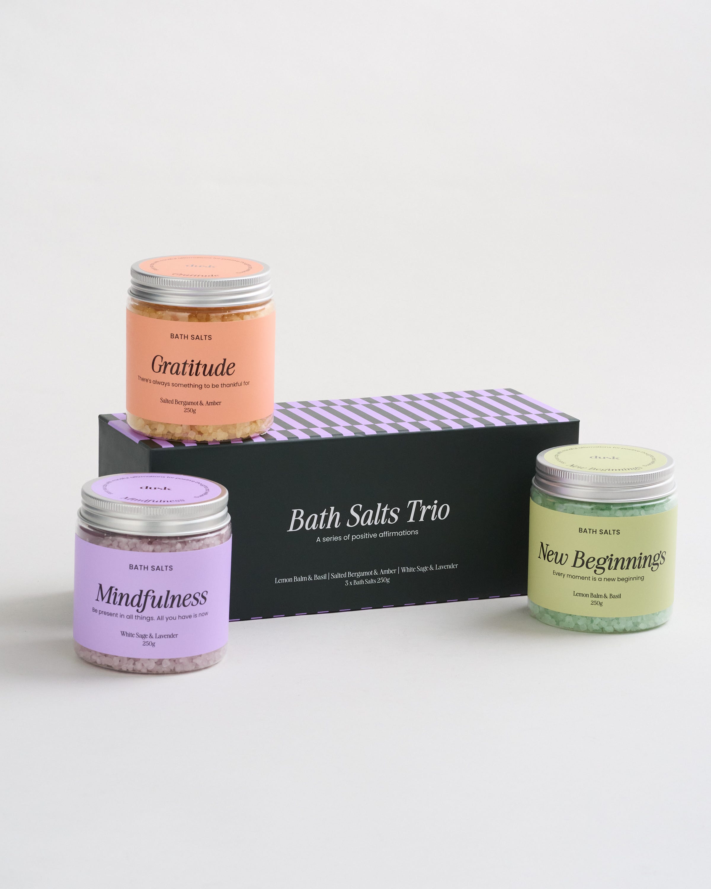 Daily Affirmations Bath Salts Trio