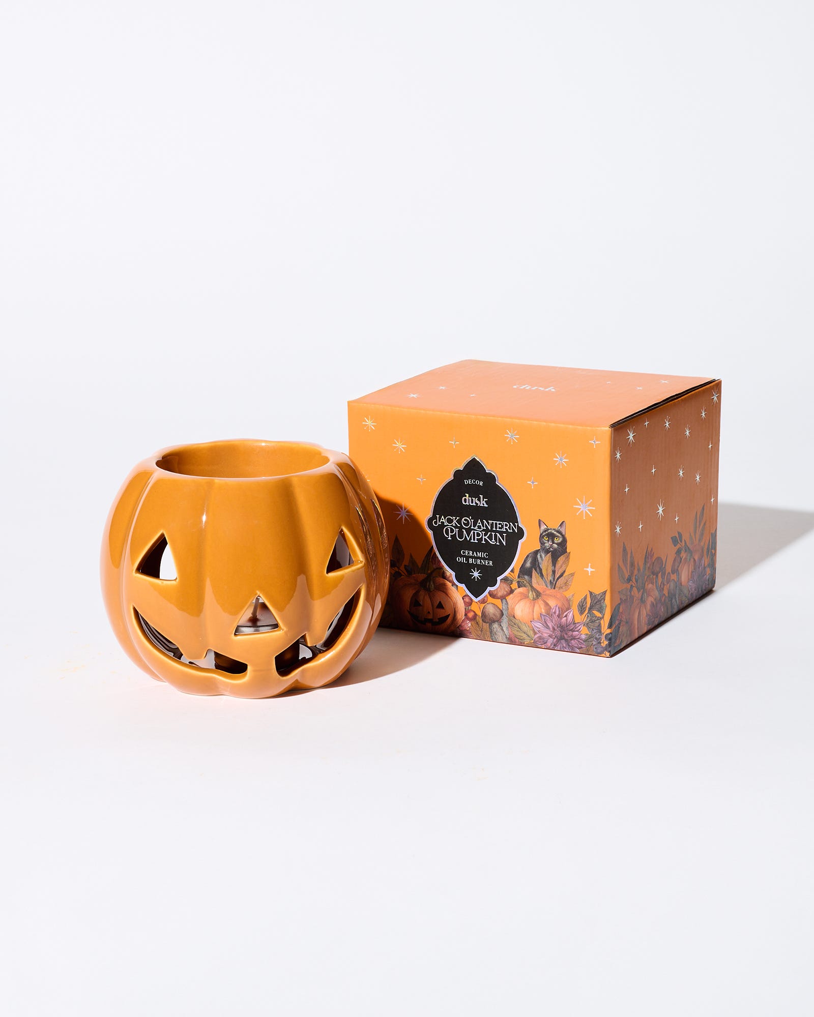 Jack O'Lantern Pumpkin Ceramic Oil Burner
