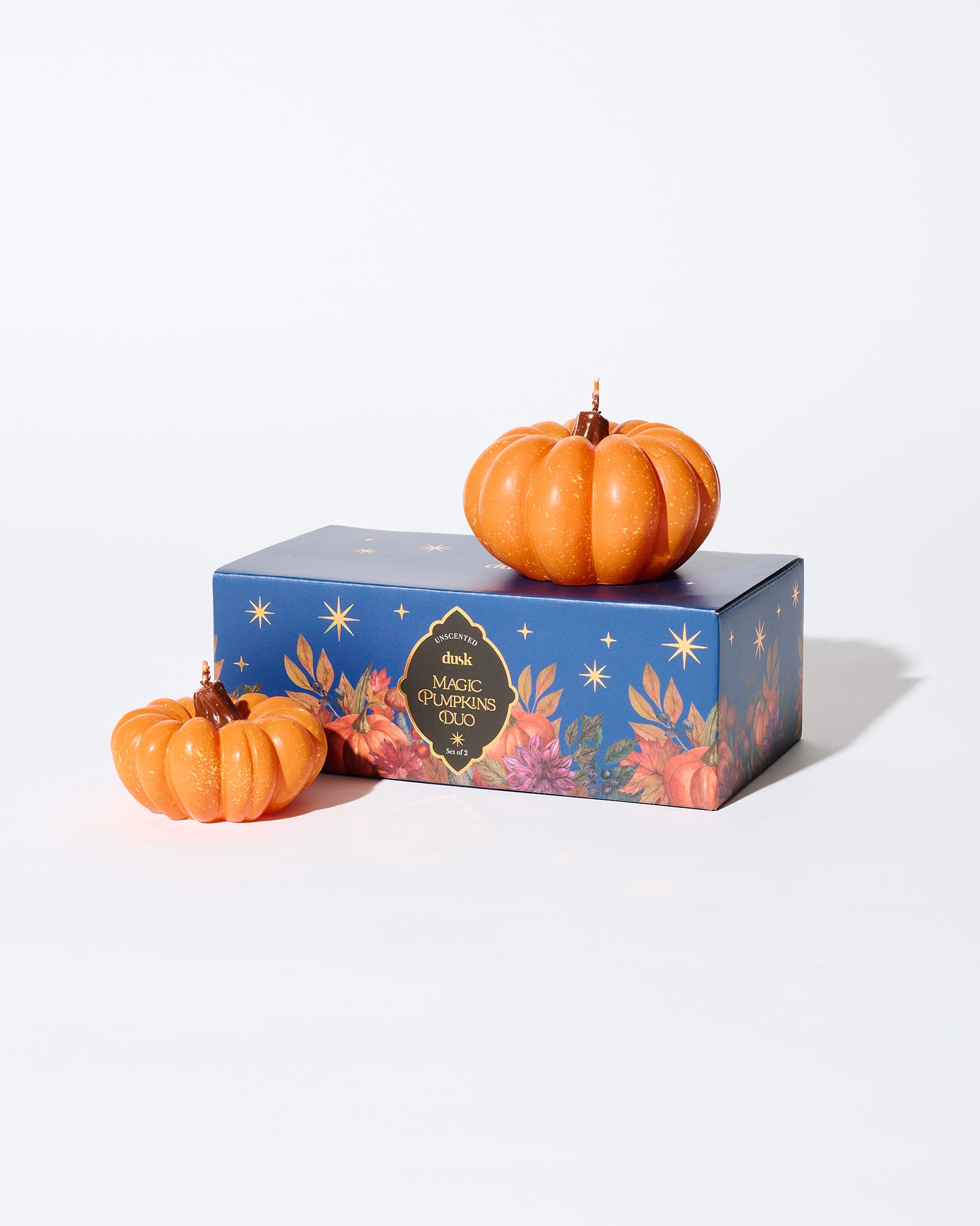 Magic Pumpkins Unscented Candle Duo Set of 2