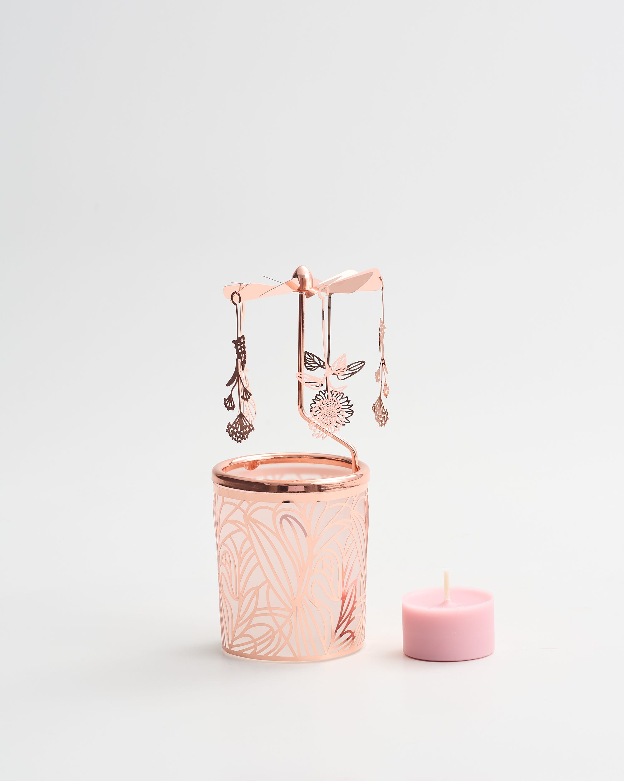 Tea Gardens Flower Spinner Rose Gold