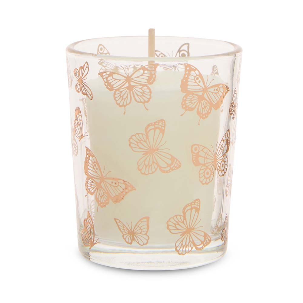 Flutterfly Rose Etched Votive Holder