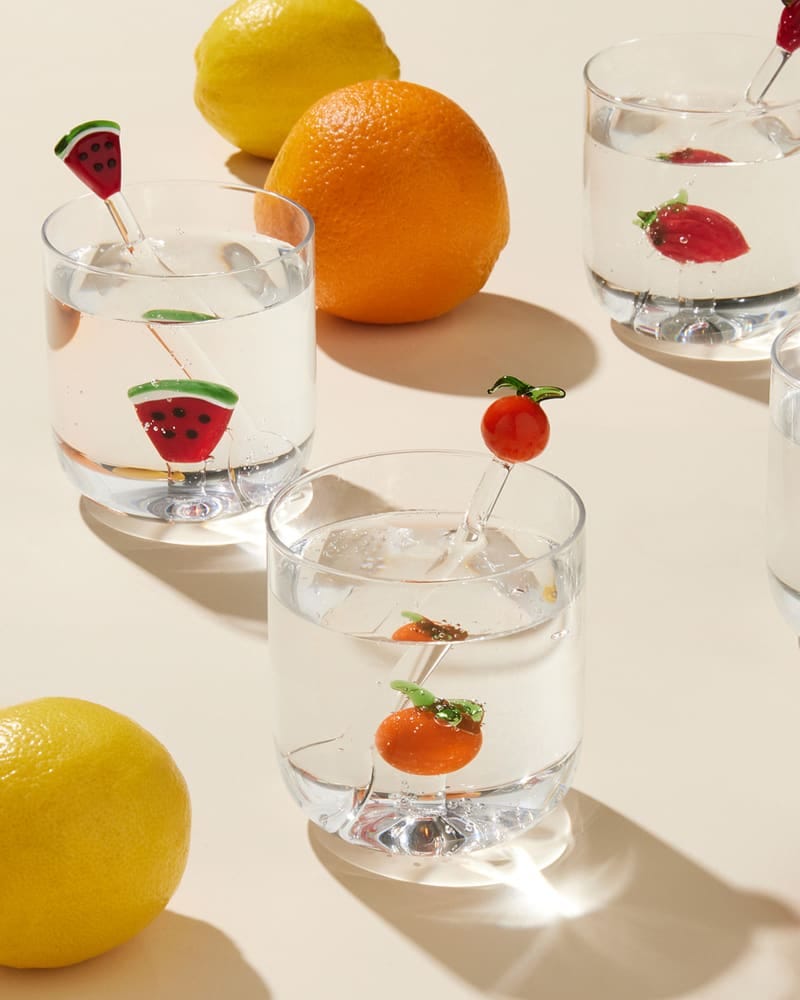 Orange Handblown Glass Tumbler