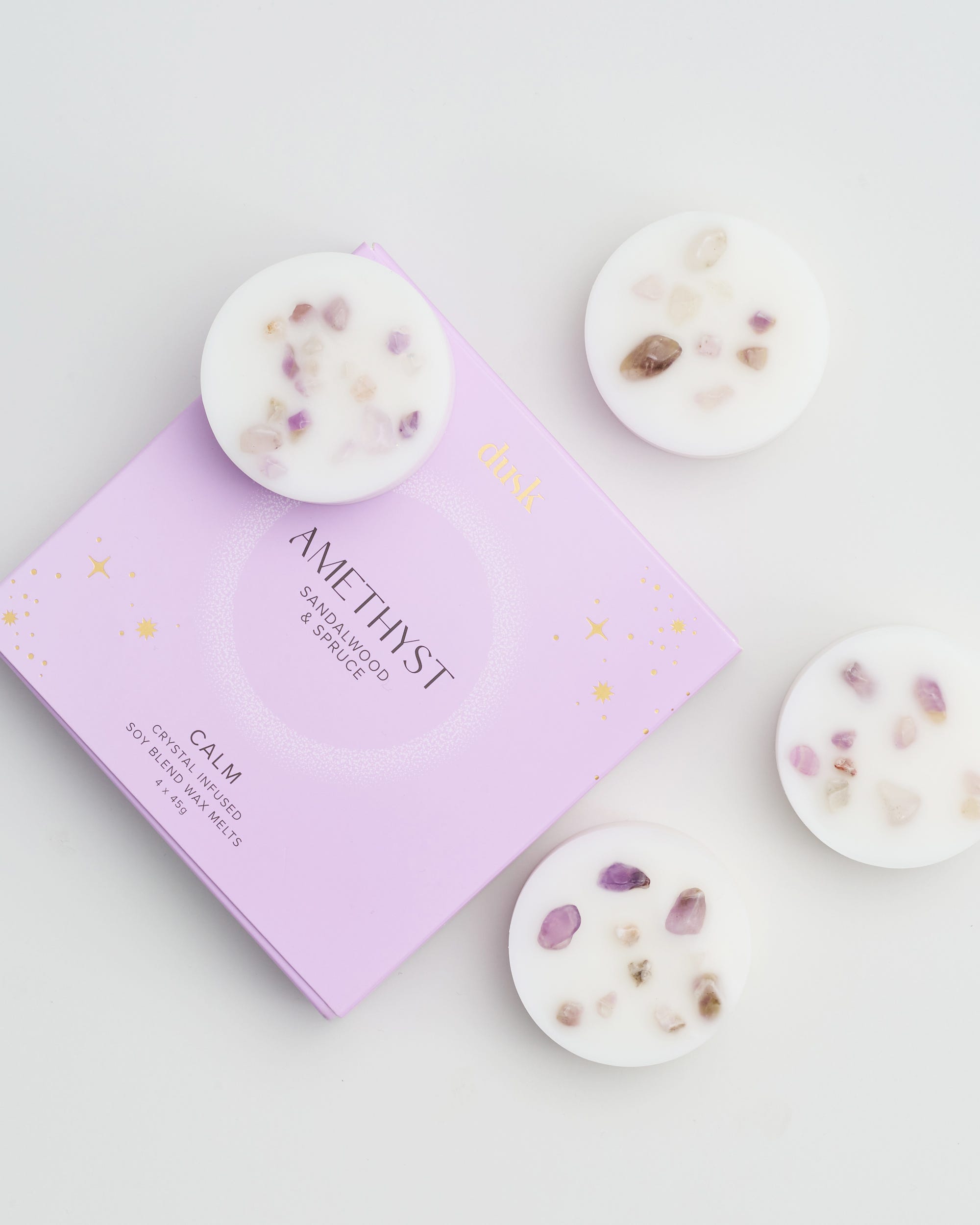 Amethyst Crystal Infused Soy Blend Scented Wax Melts 4 X 45G