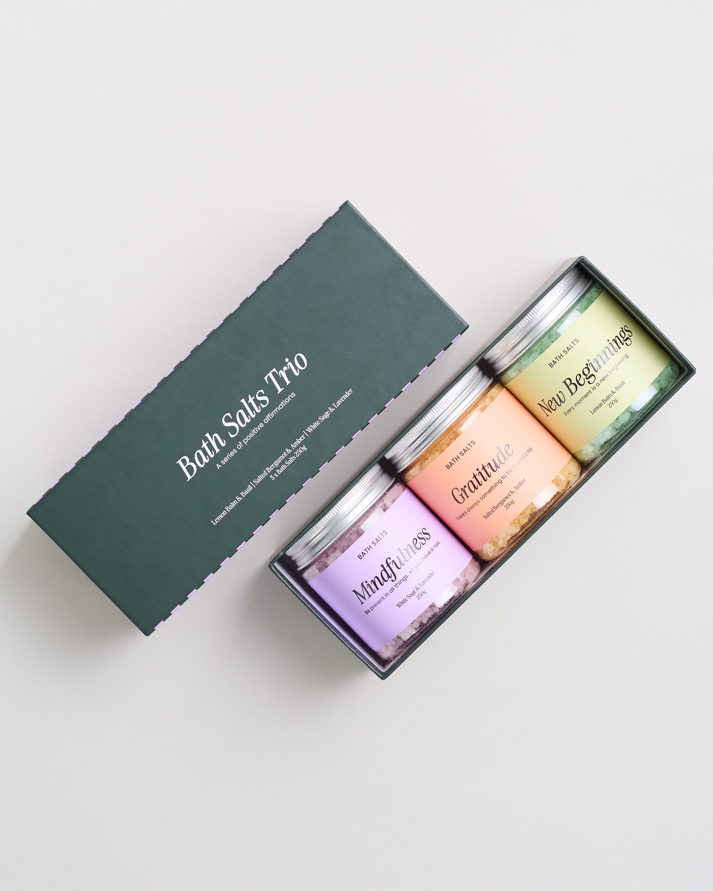 Daily Affirmations Bath Salts Trio