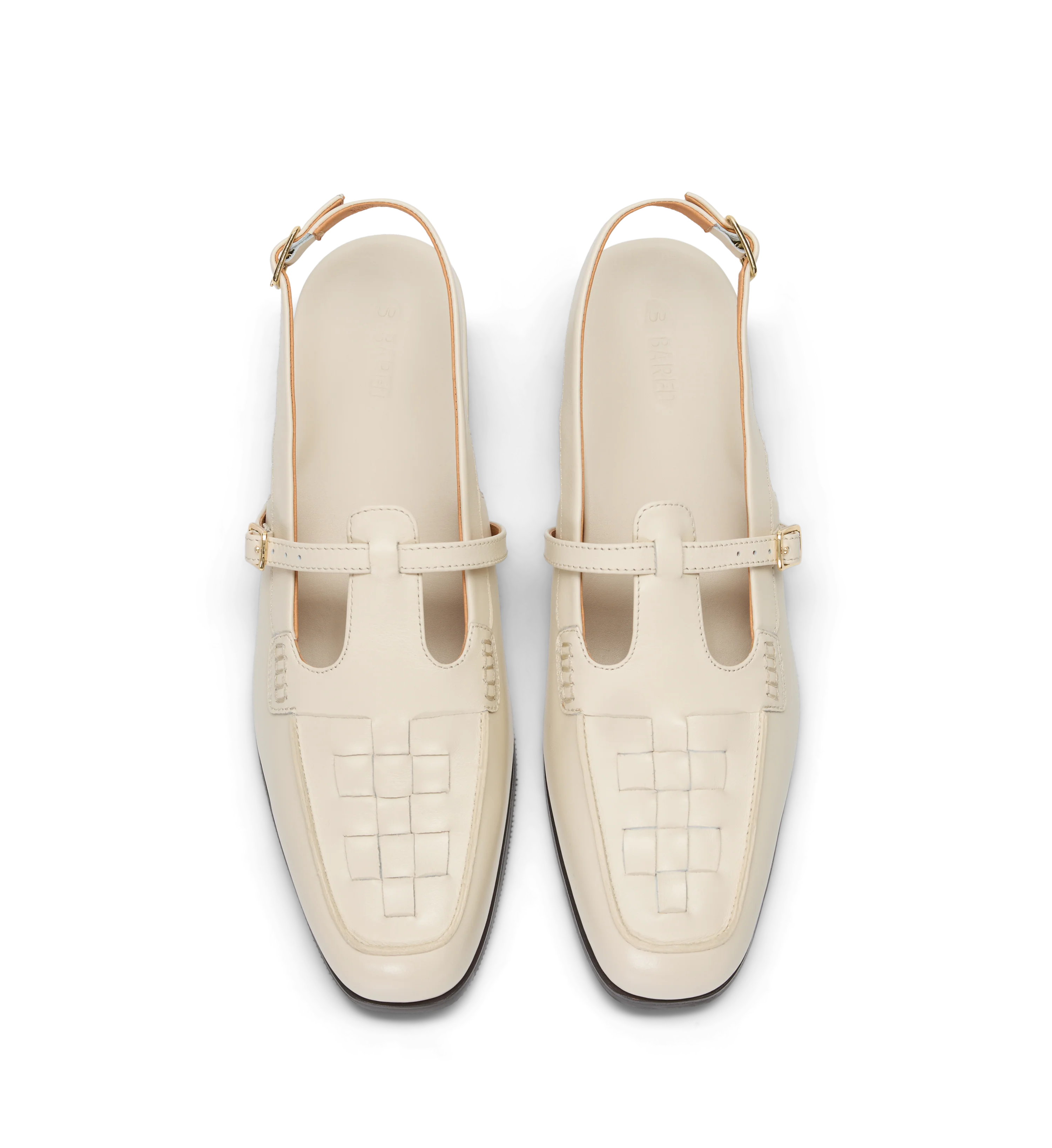 Eclectus Ecru Leather Flats