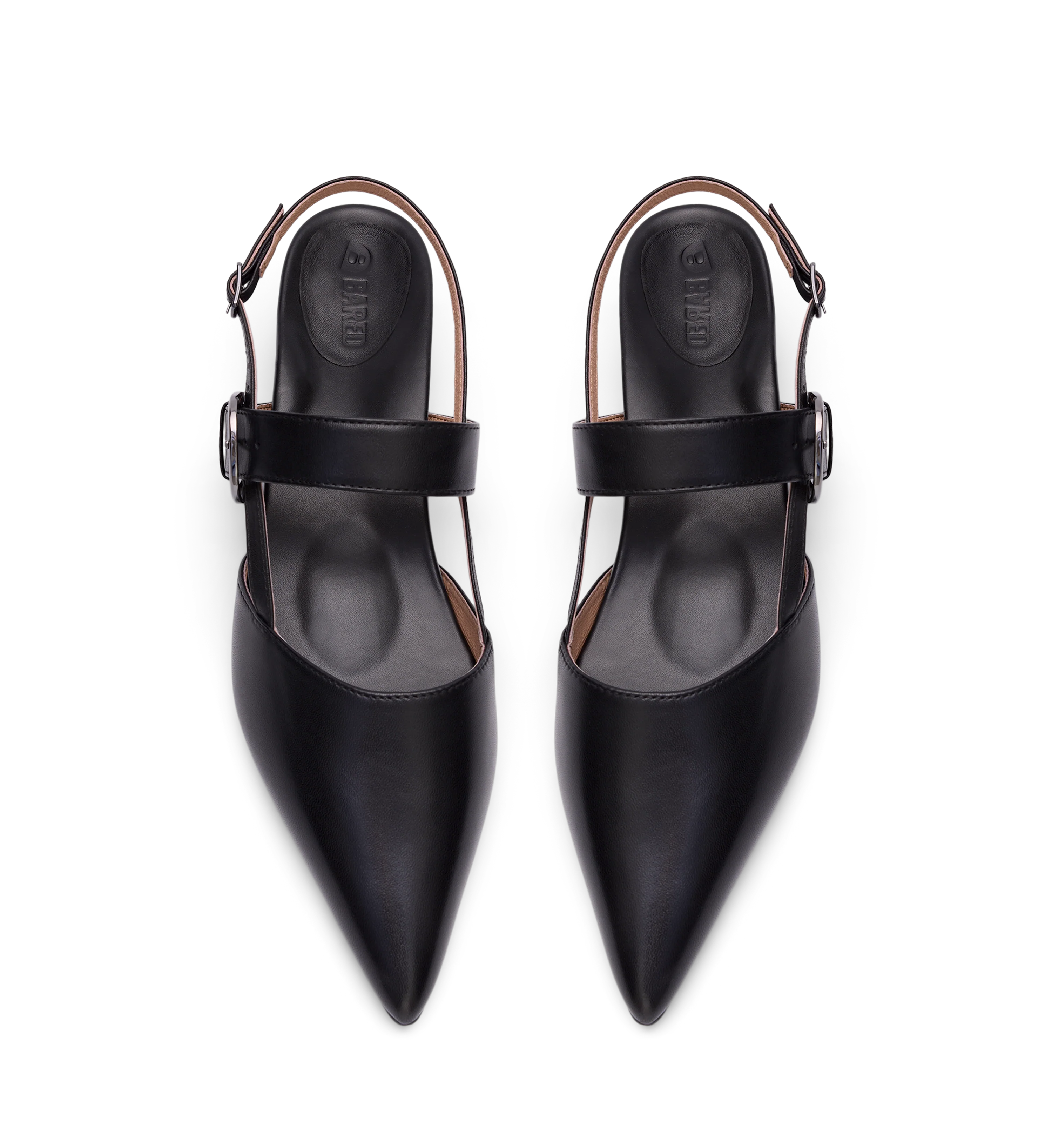 Eider Black Leather Flats