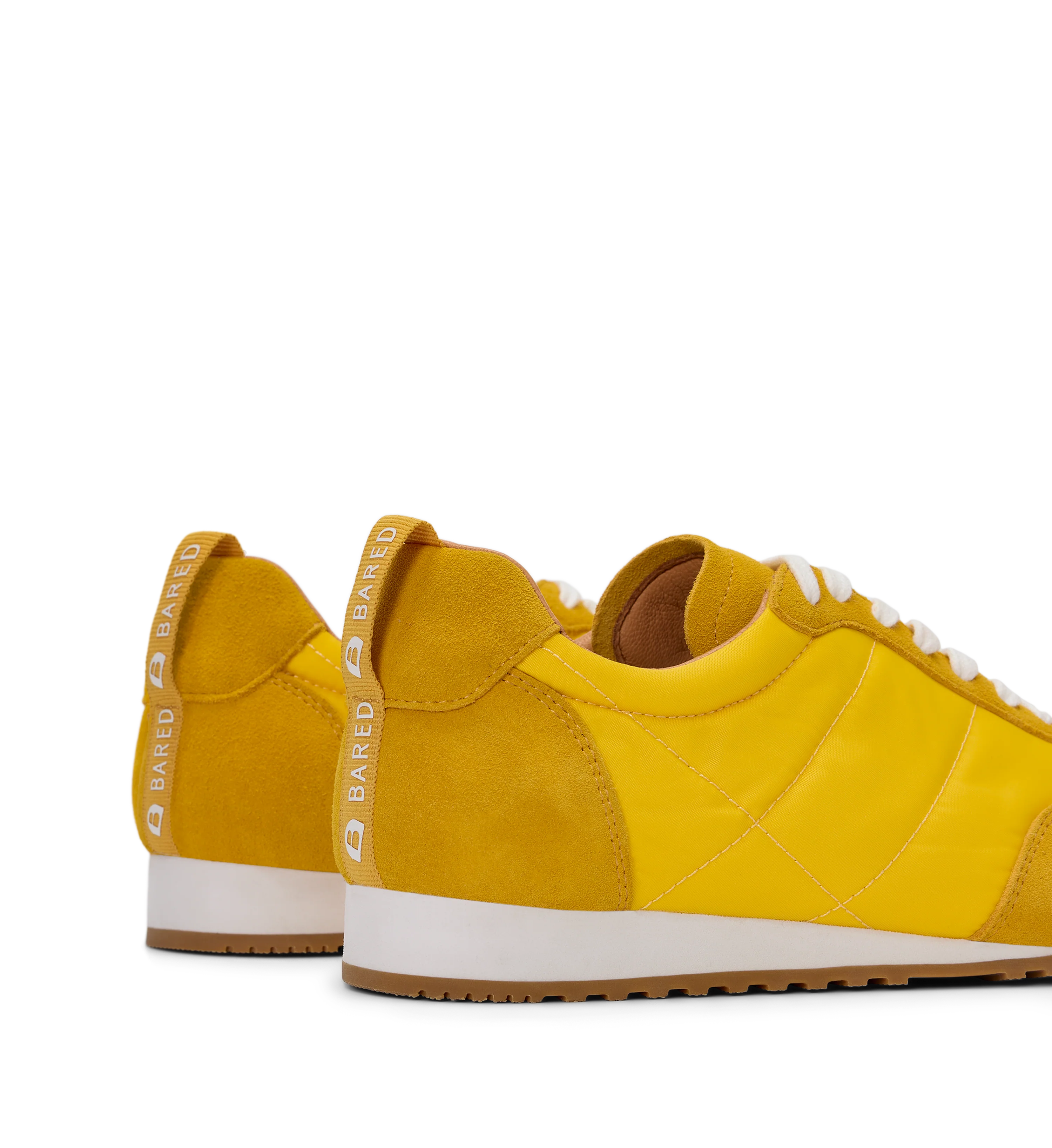 Gavia Mustard Ripstop & Suede Sneakers