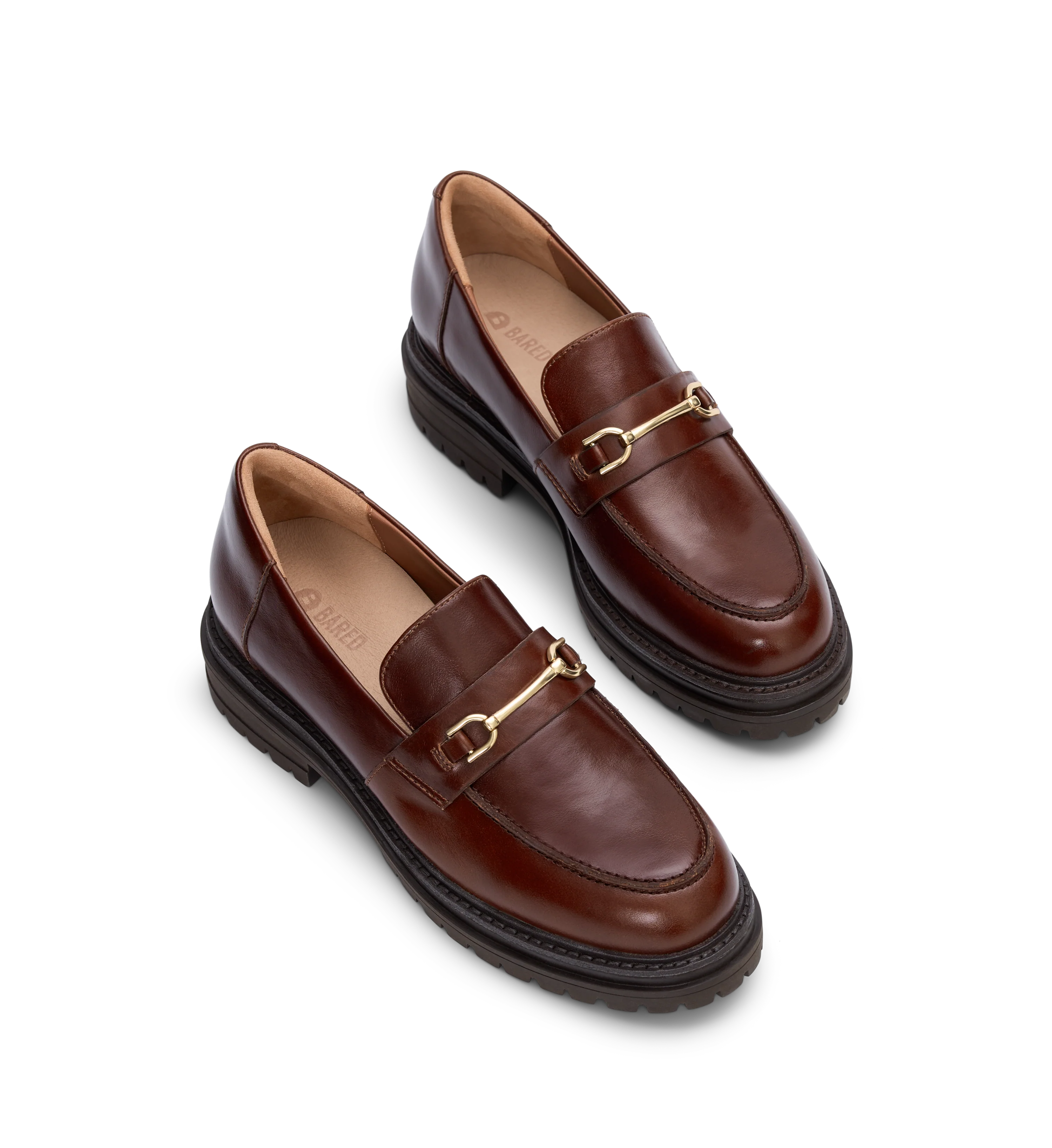 Wedgebill Golden Tan Leather & Hardware Loafers
