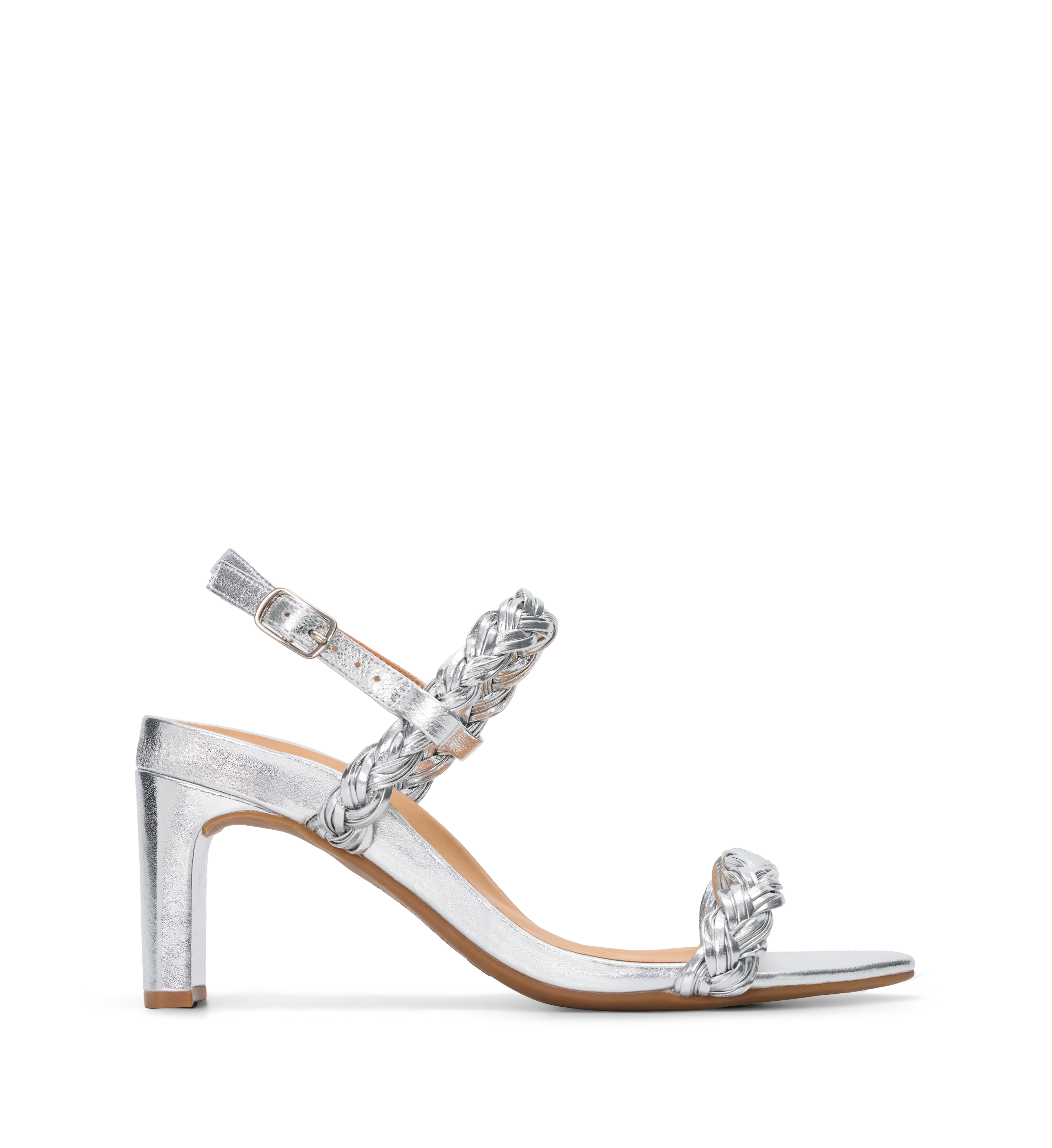 Odedi Silver Leather High Heels