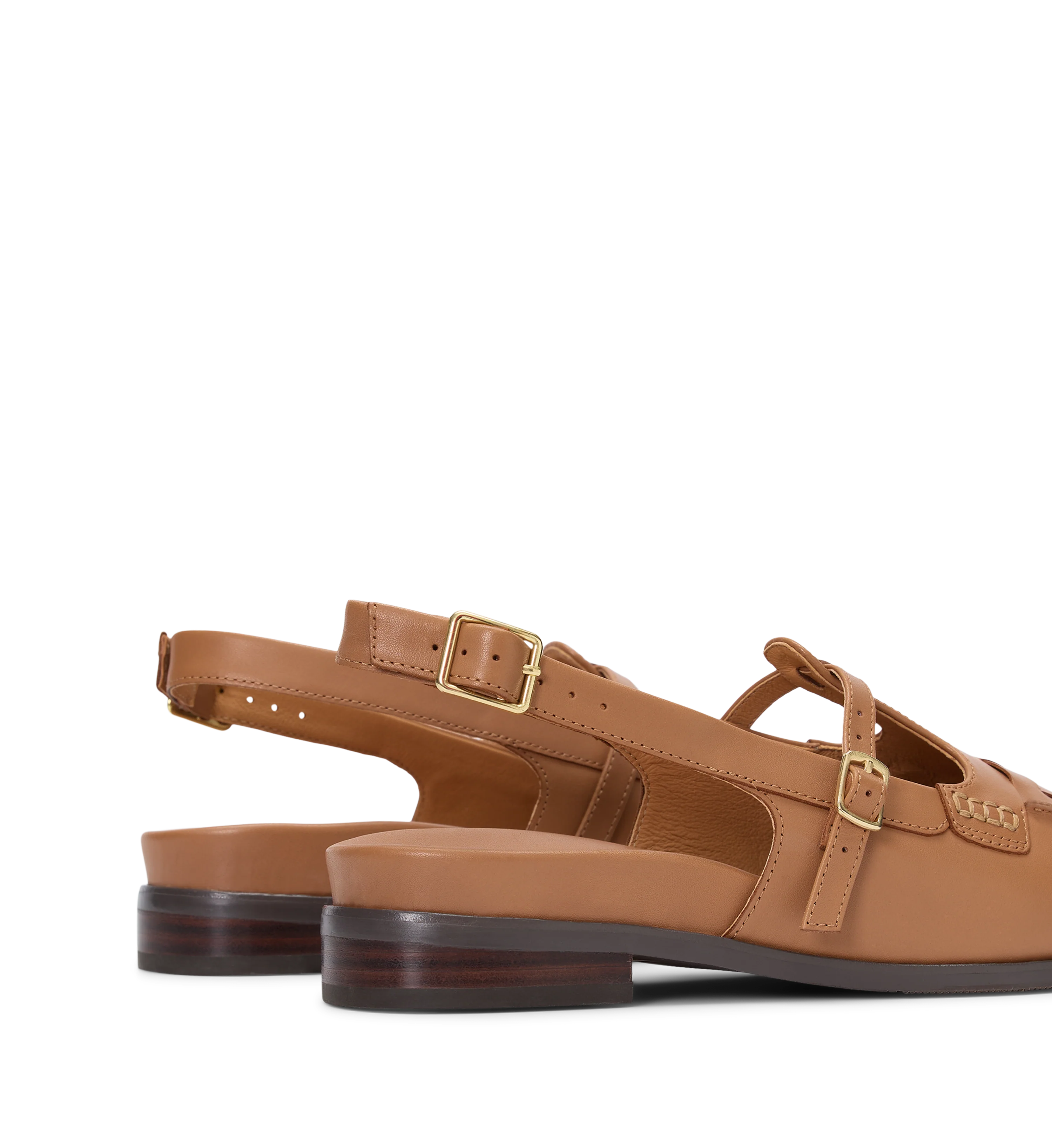 Eclectus Tan Leather Flats