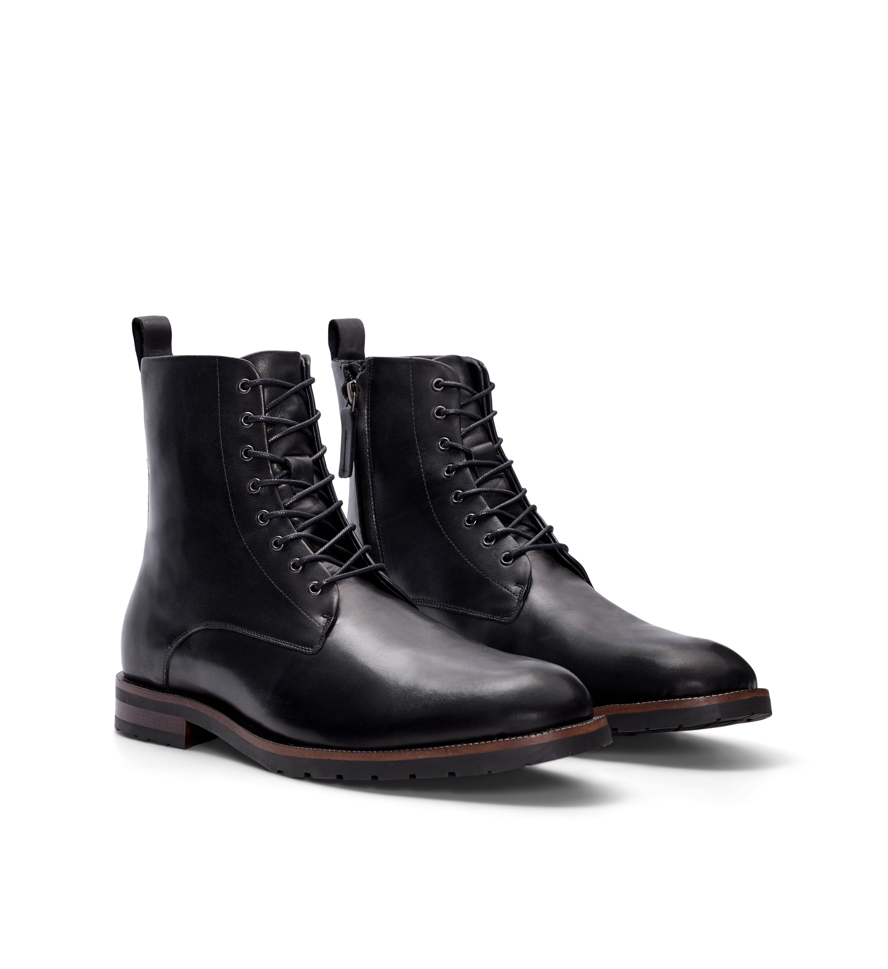 Argon Black Leather Men's Boots