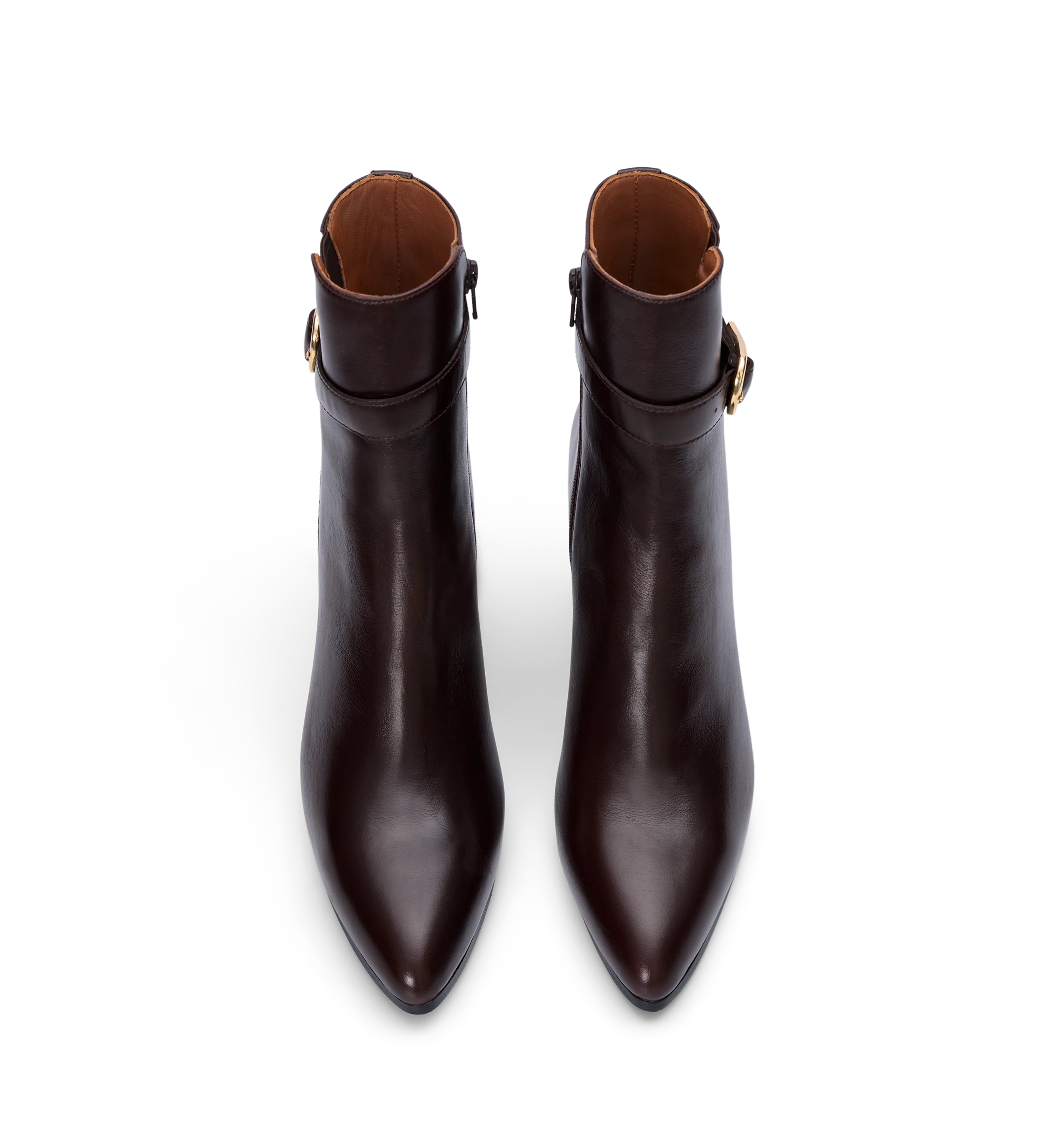 Snowcap Mahogany Brown Boxed Leather Heeled Boots