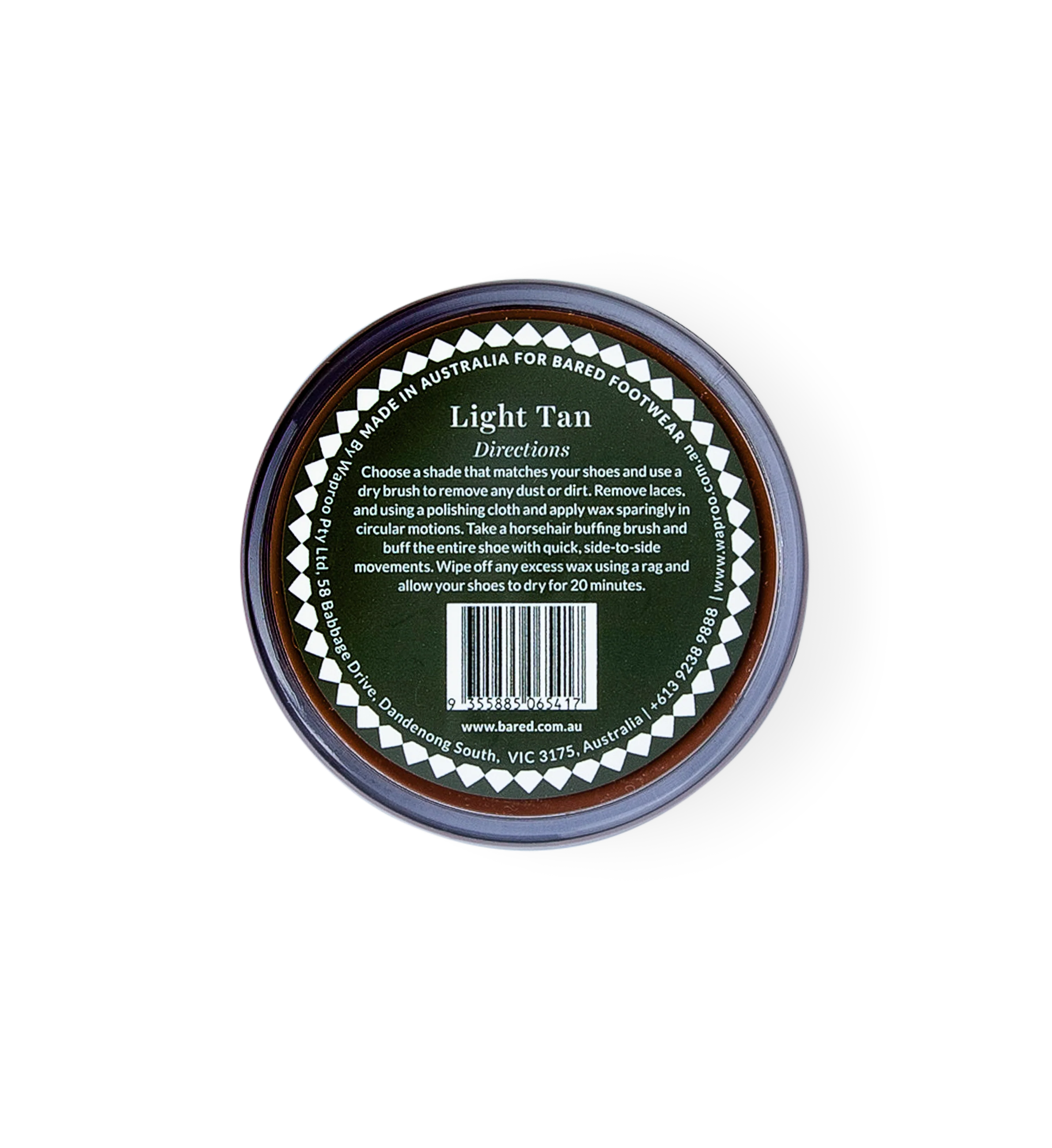 Bared Shoe Wax Light Tan Polish