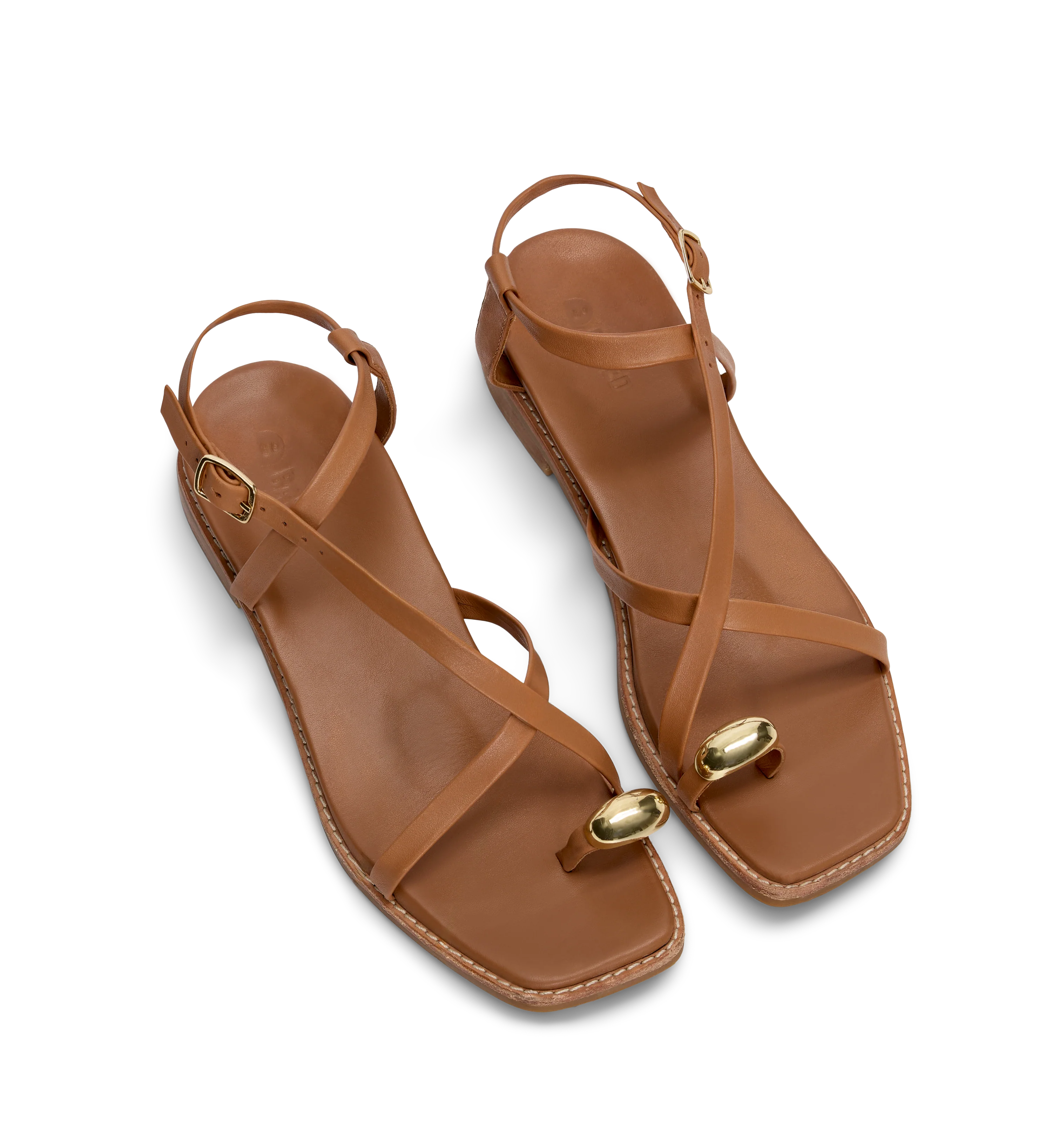 Syma Tan Leather & Hardware Sandals