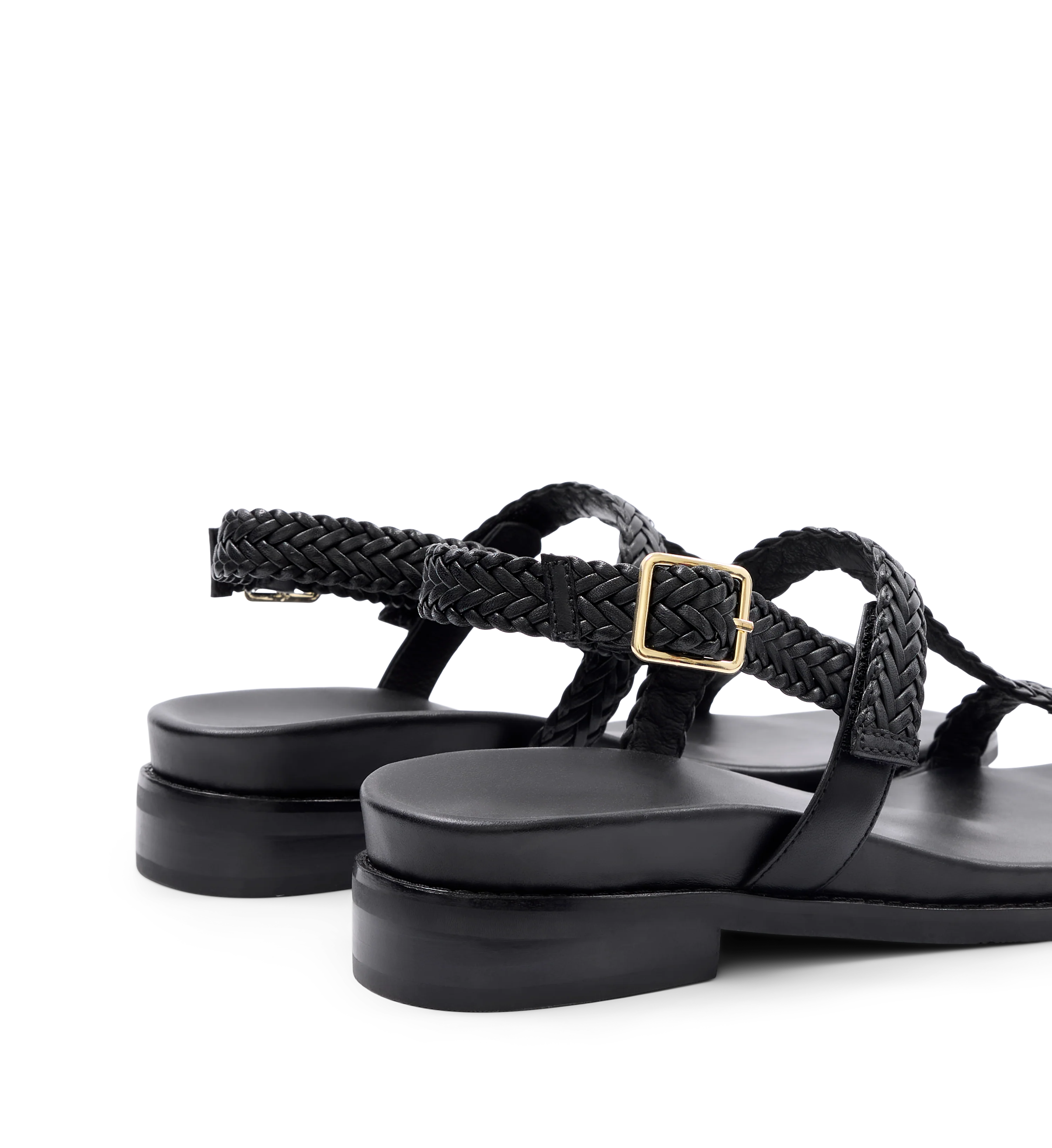 Anhinga Black Leather Sandals