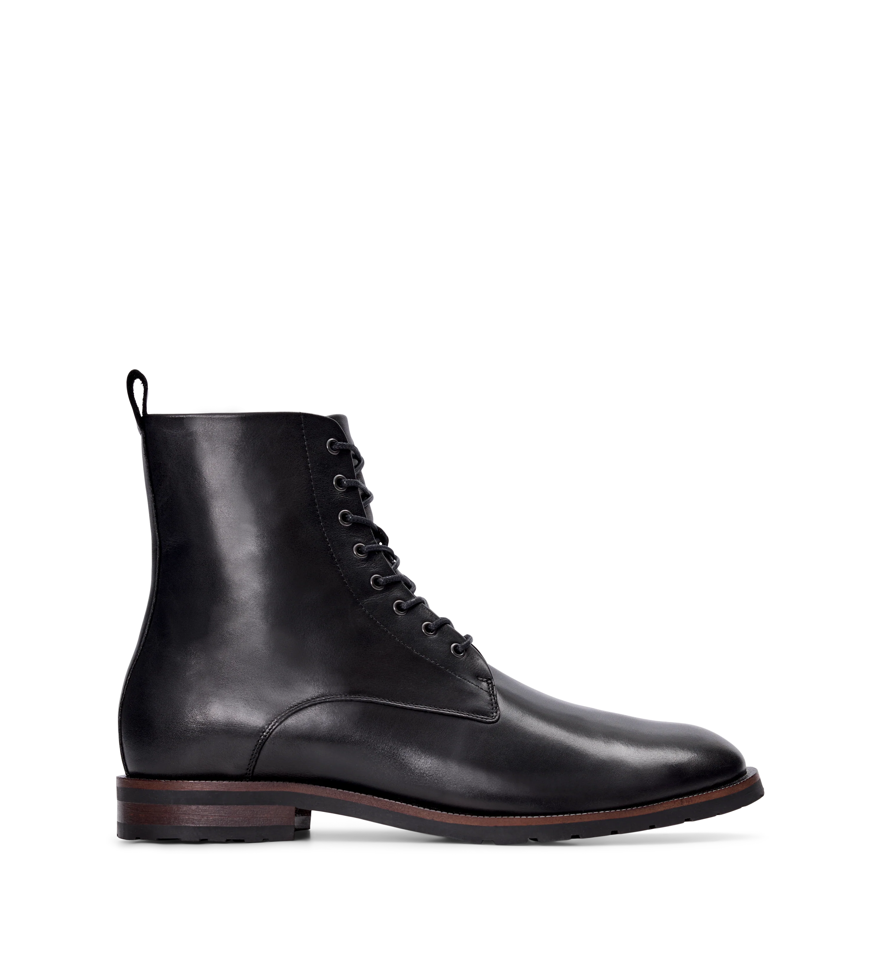 Argon Black Leather Men's Boots