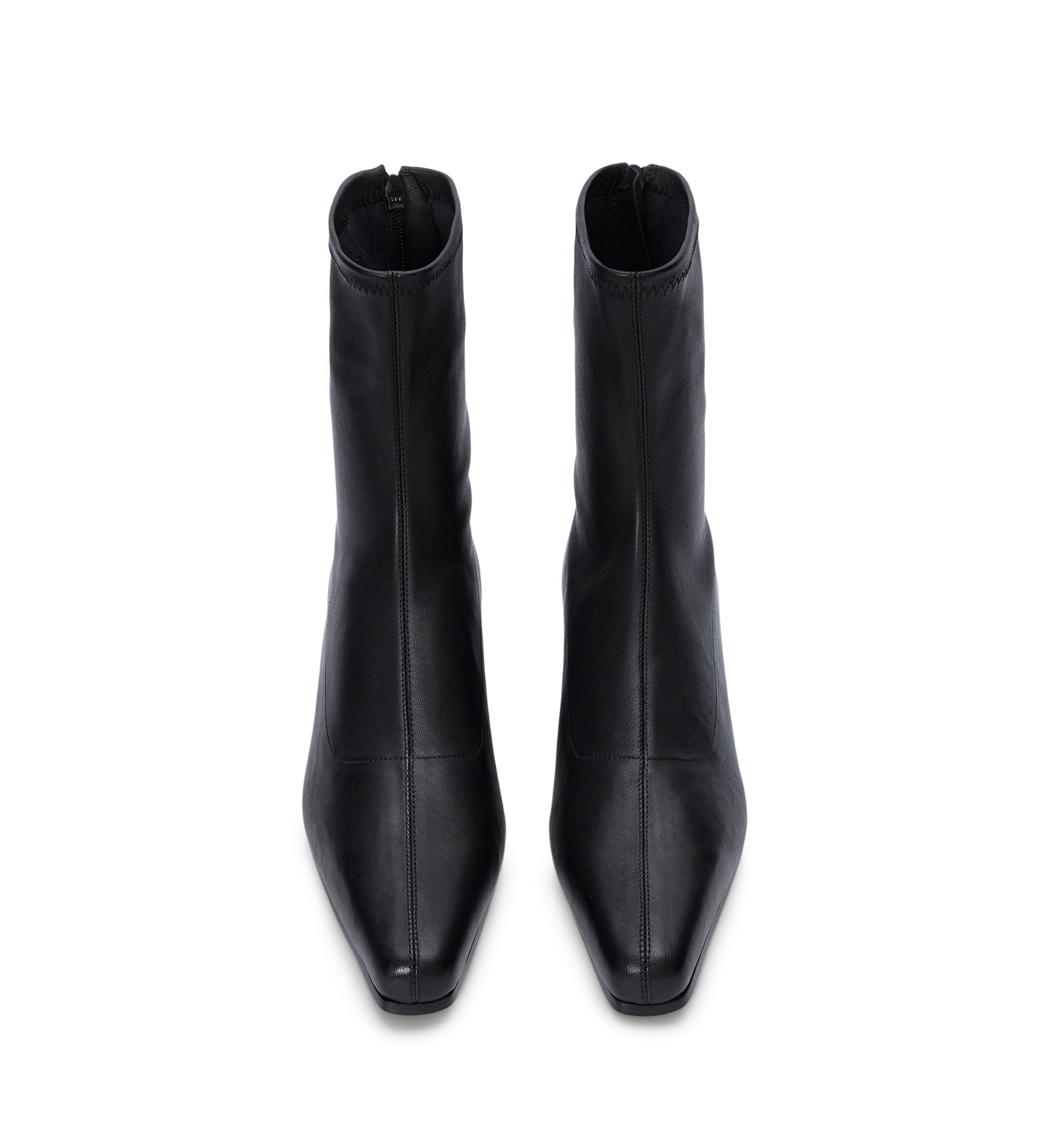 Rook Black Stretch Leather Flat Boots