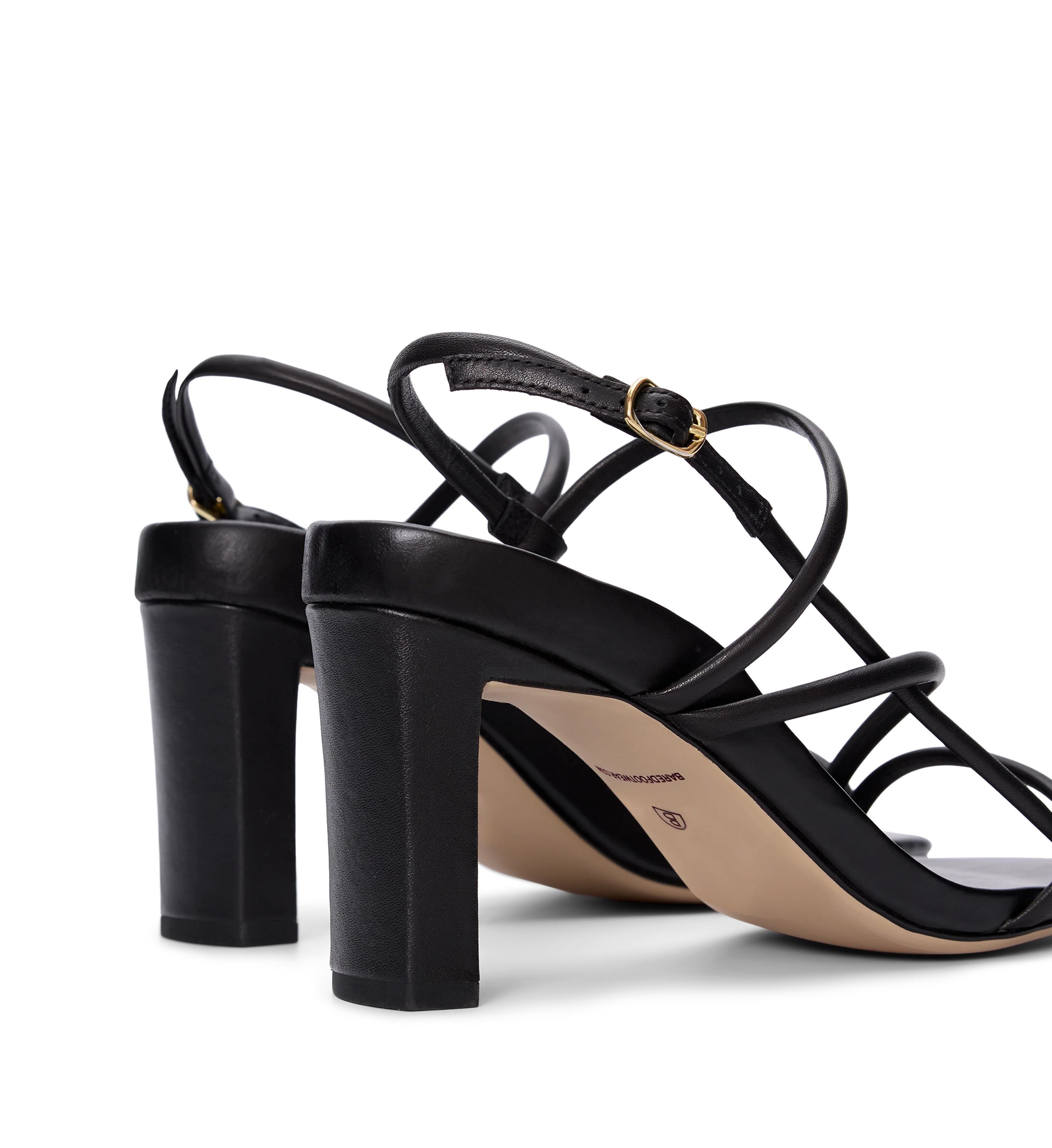 Godwit Black Leather High Heels