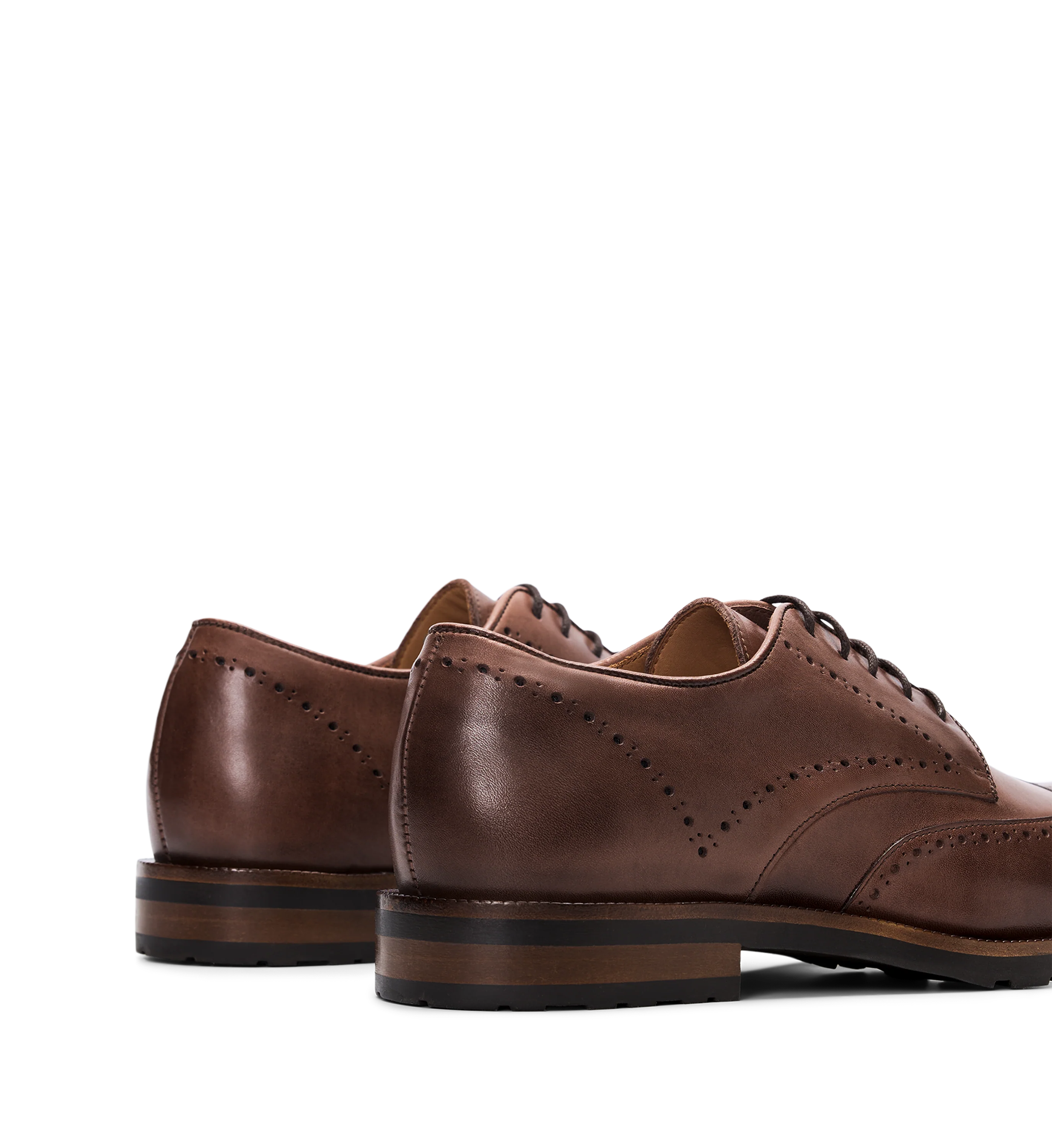 Lutetium Tan Leather Lace Up Dress Shoes