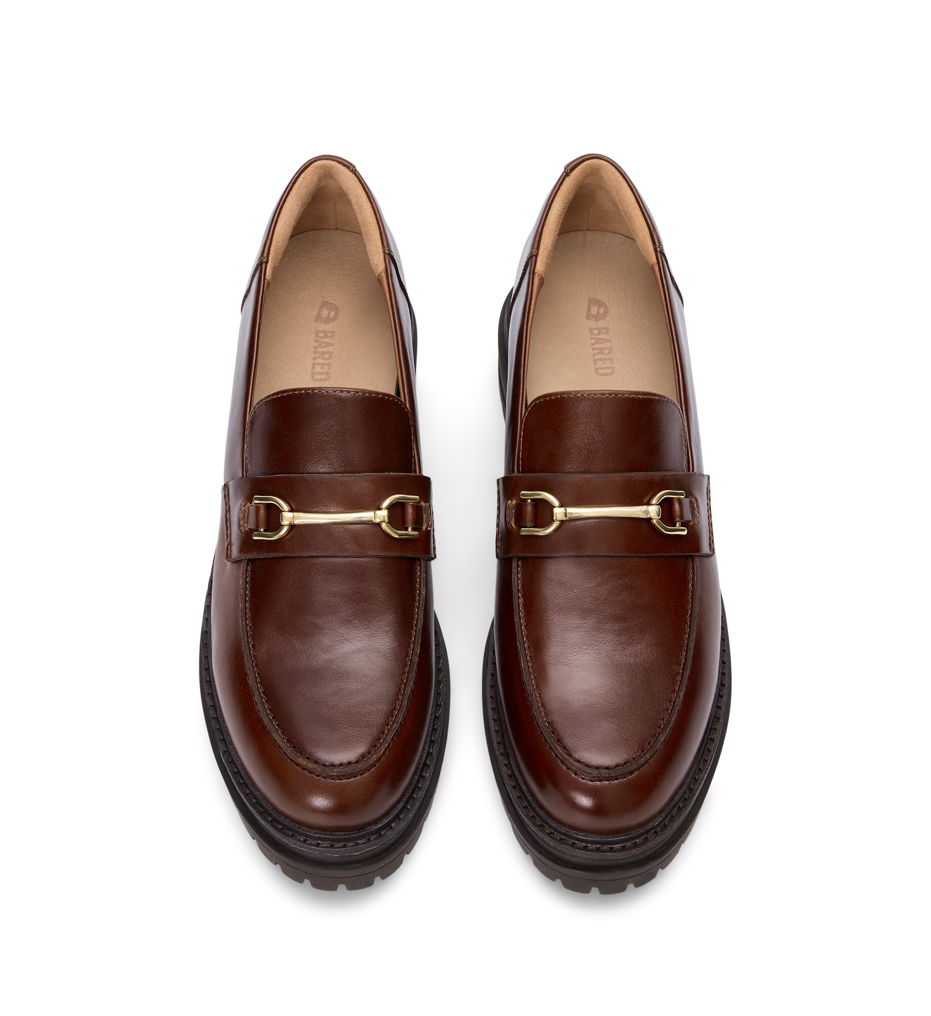 Wedgebill Golden Tan Leather & Hardware Loafers