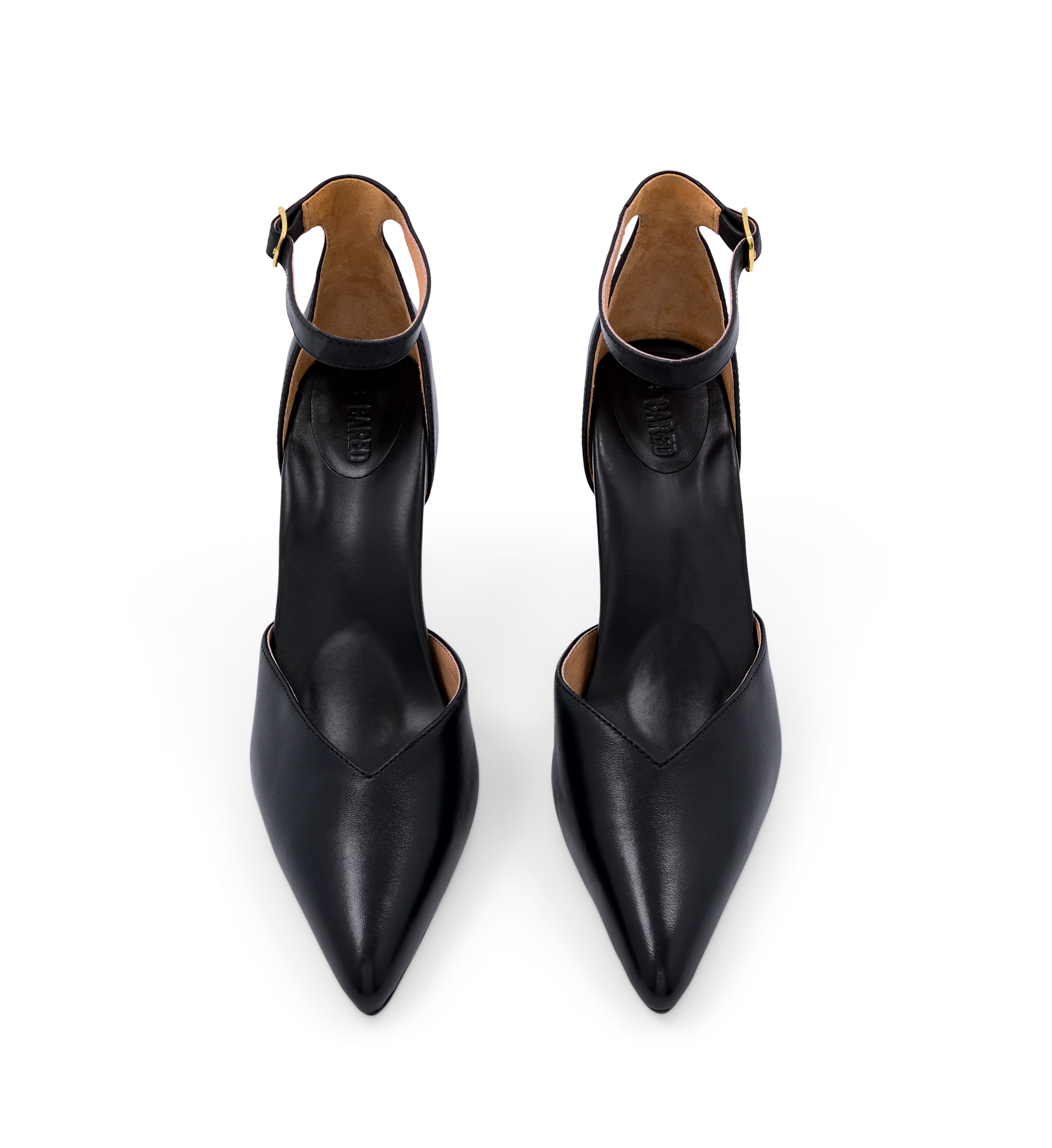 Korimako Black Leather High Heels