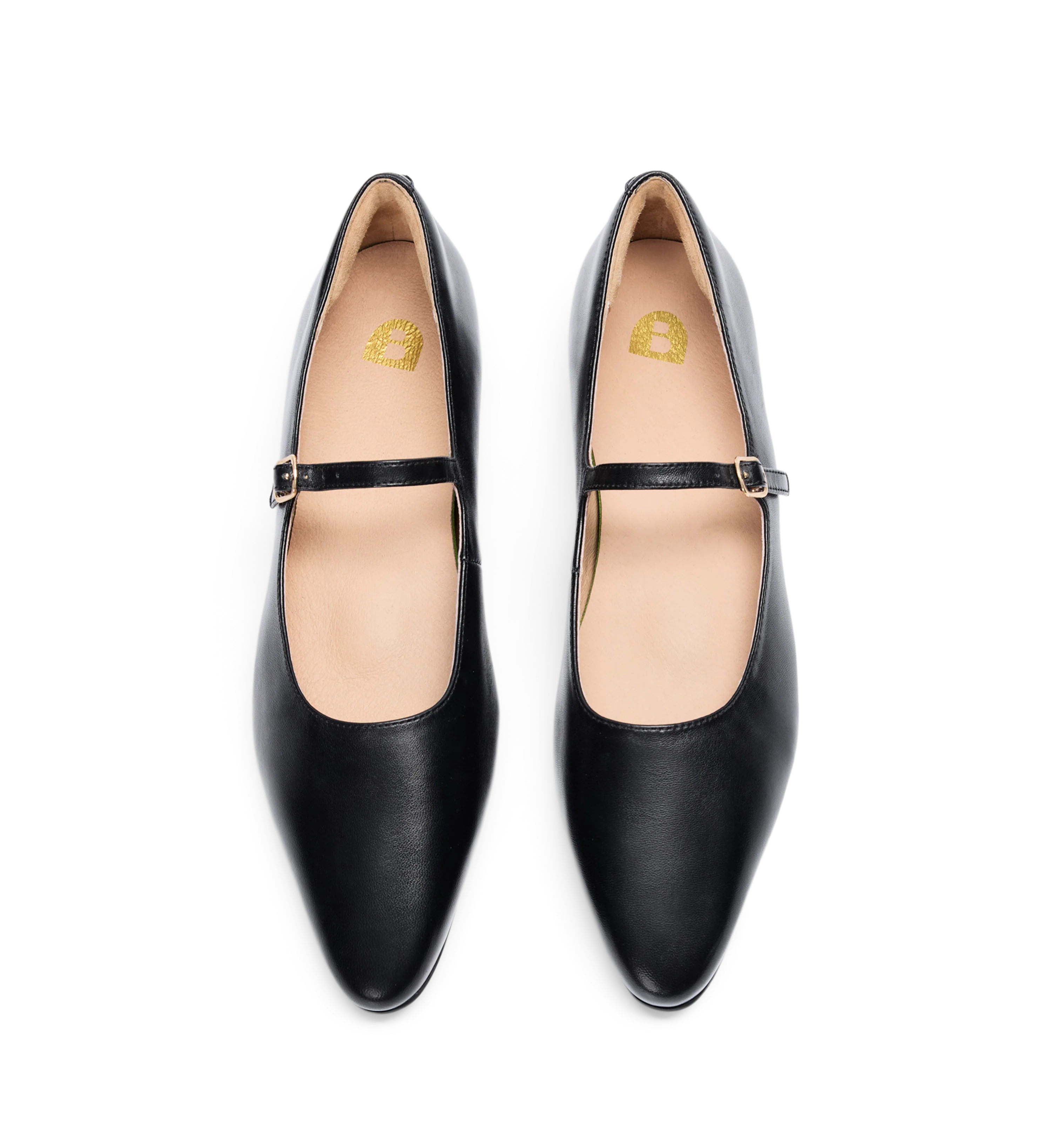 Palmchat Black Leather Ballet Flats