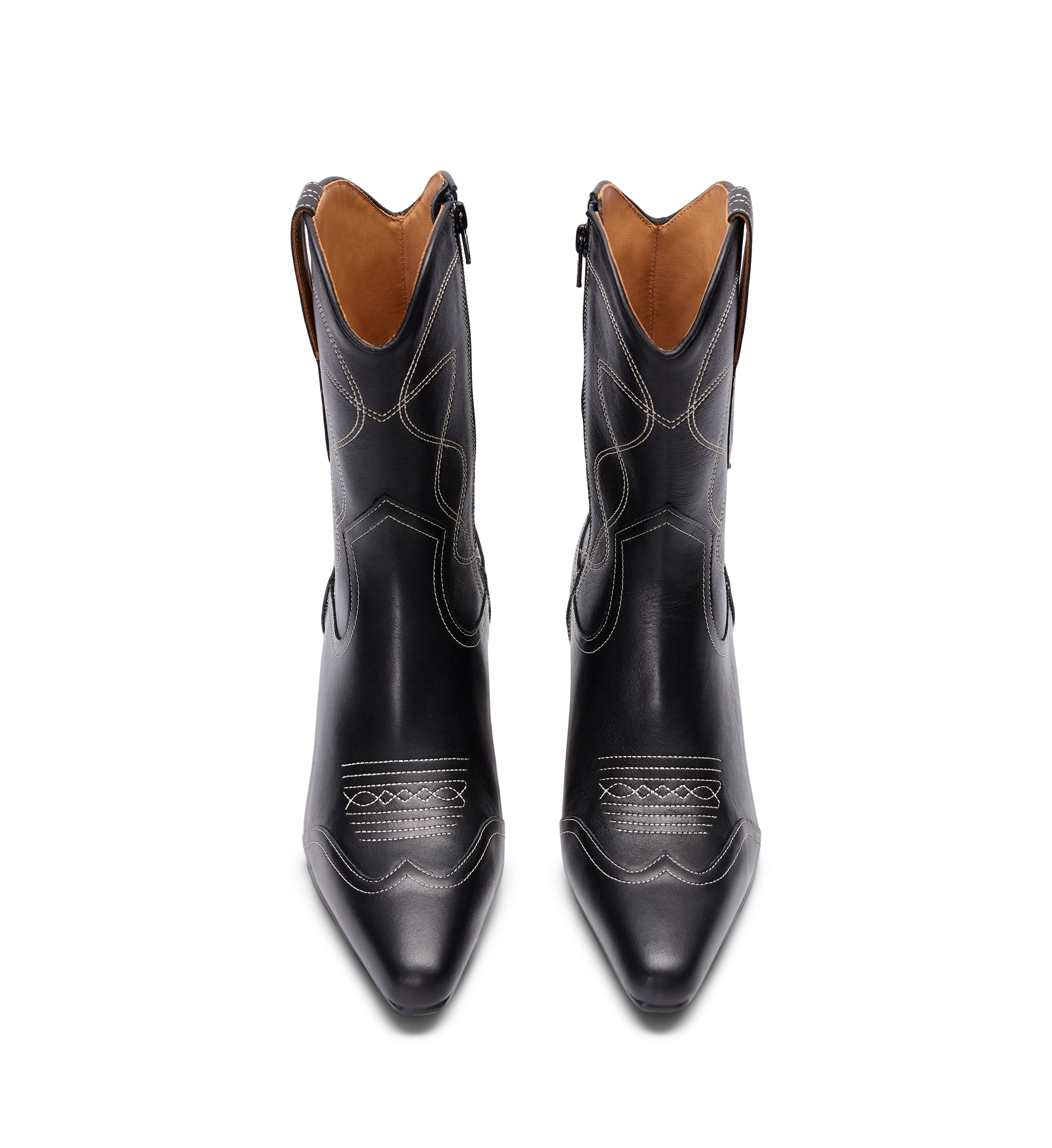 Willet Black Leather Western Boots