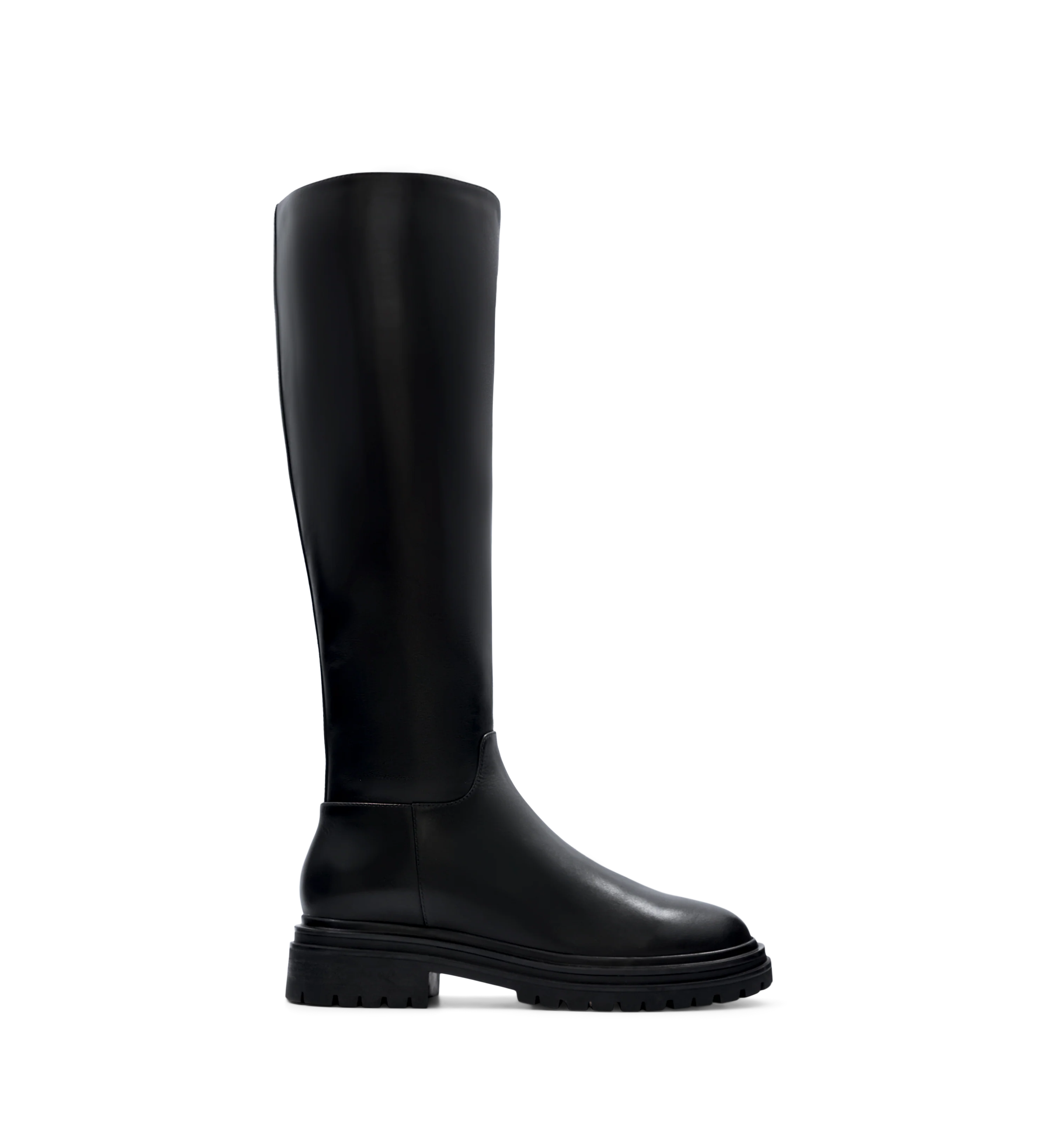 Hillstar Black Leather Knee High Boots