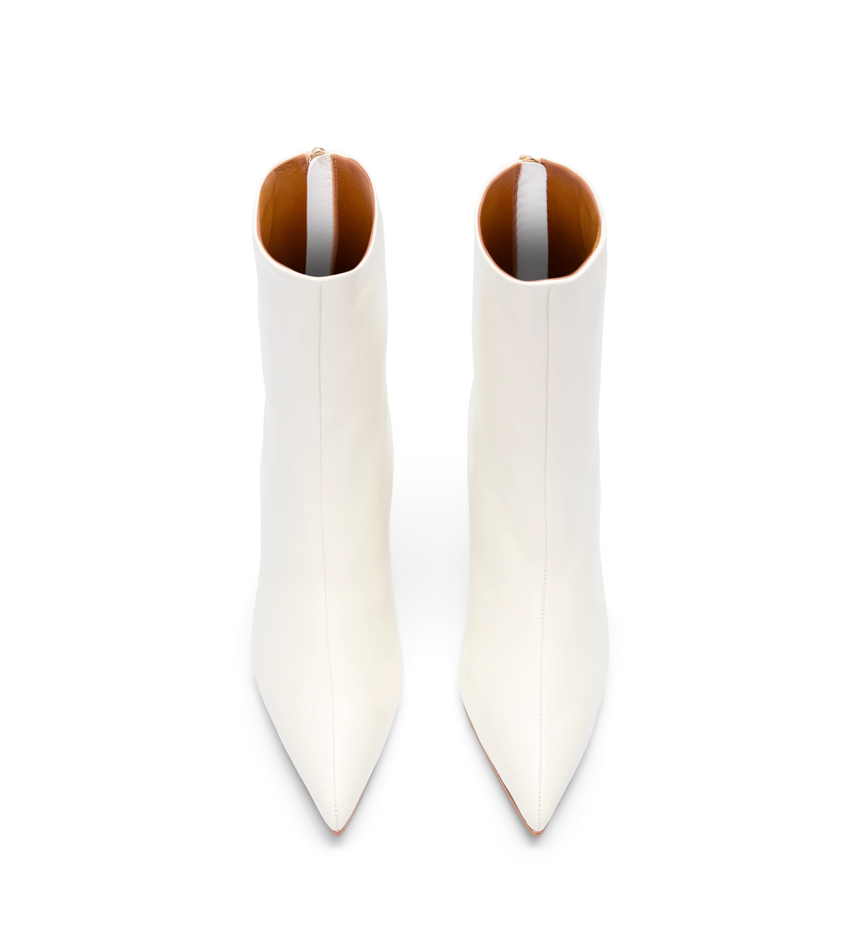 Mino Off White Leather Heeled Boots