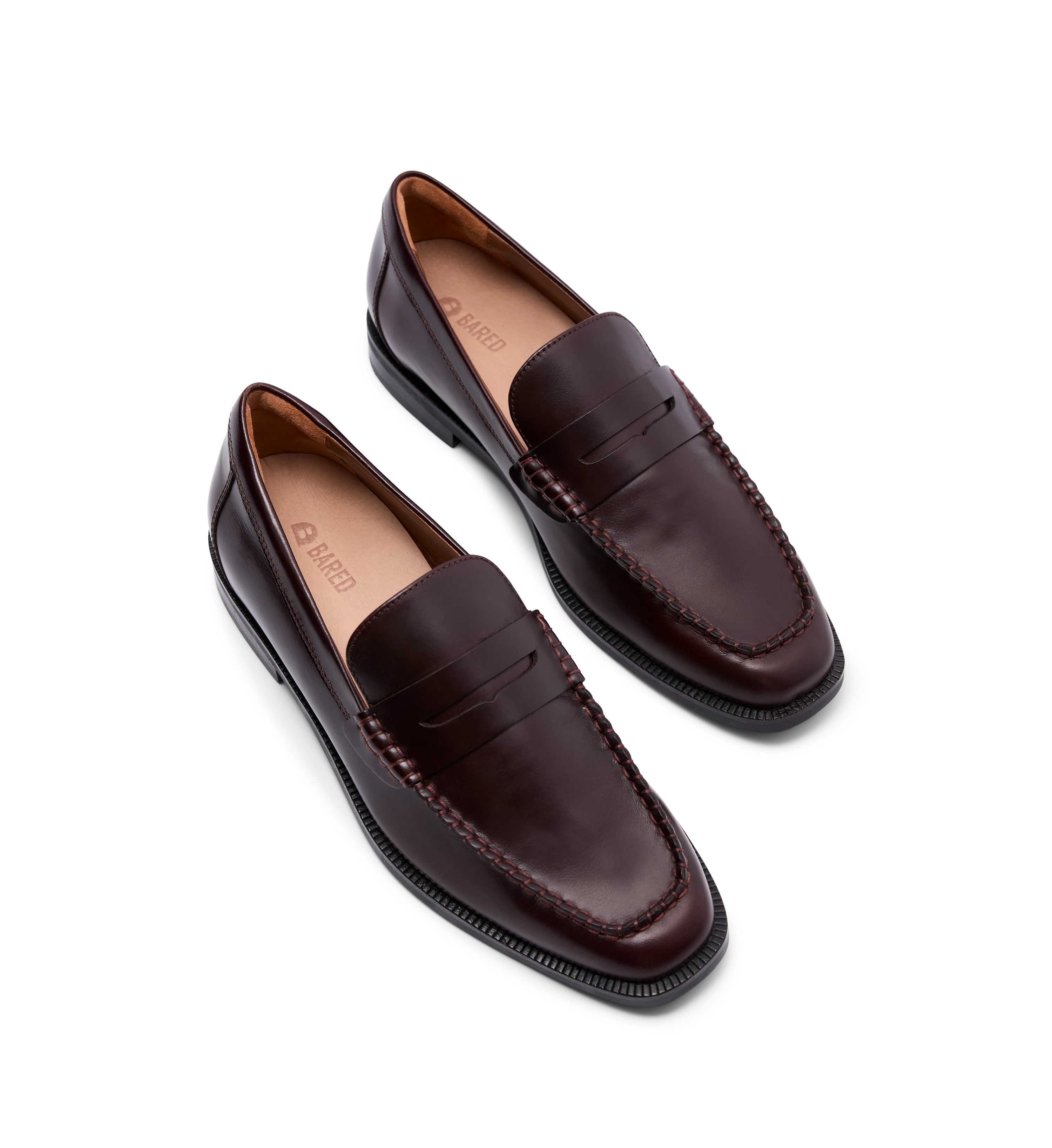 Maleo Mahogany Brown Boxed Leather Loafers