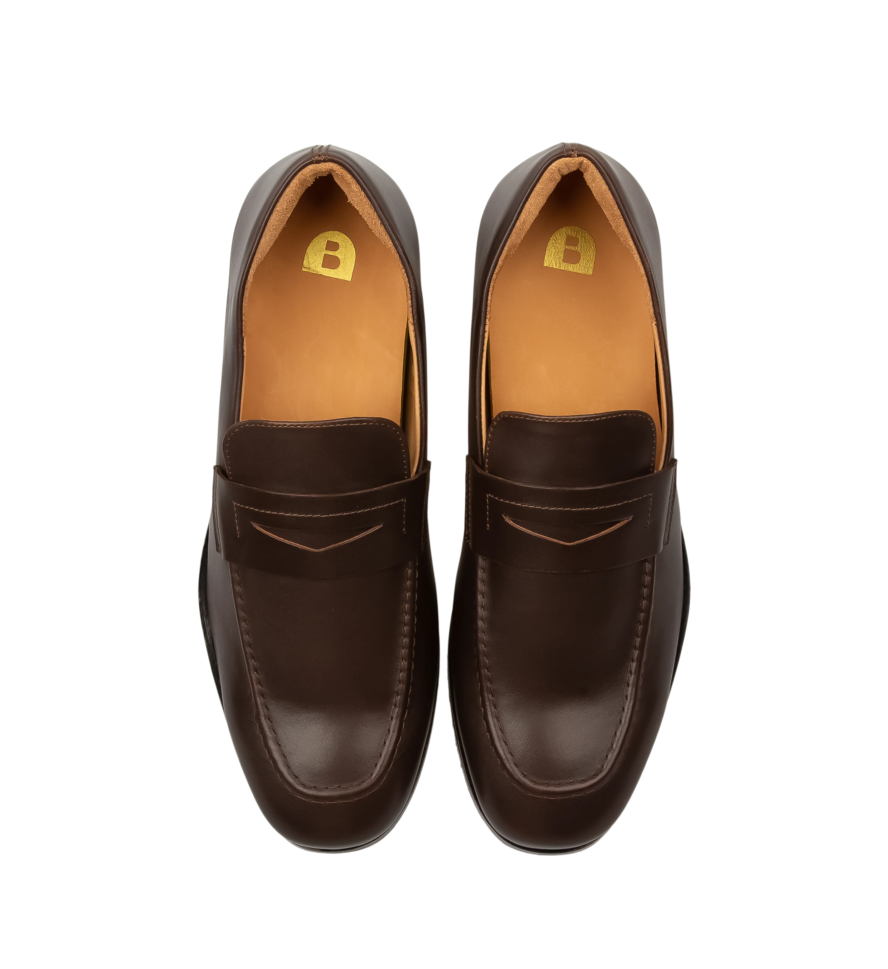 Samarium Chocolate Leather Loafers