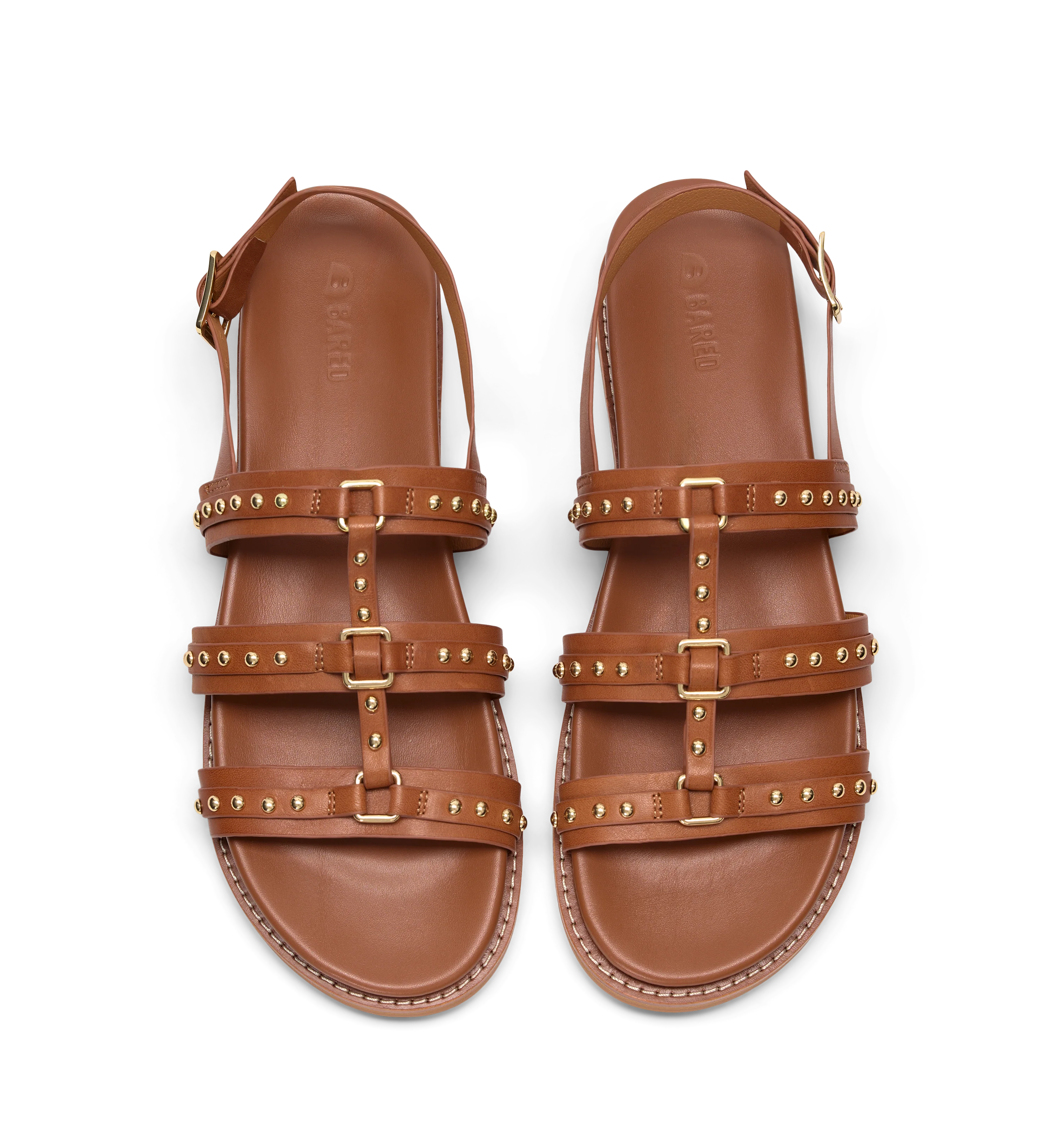 Athene Tan Leather & Hardware Chunky Sandals