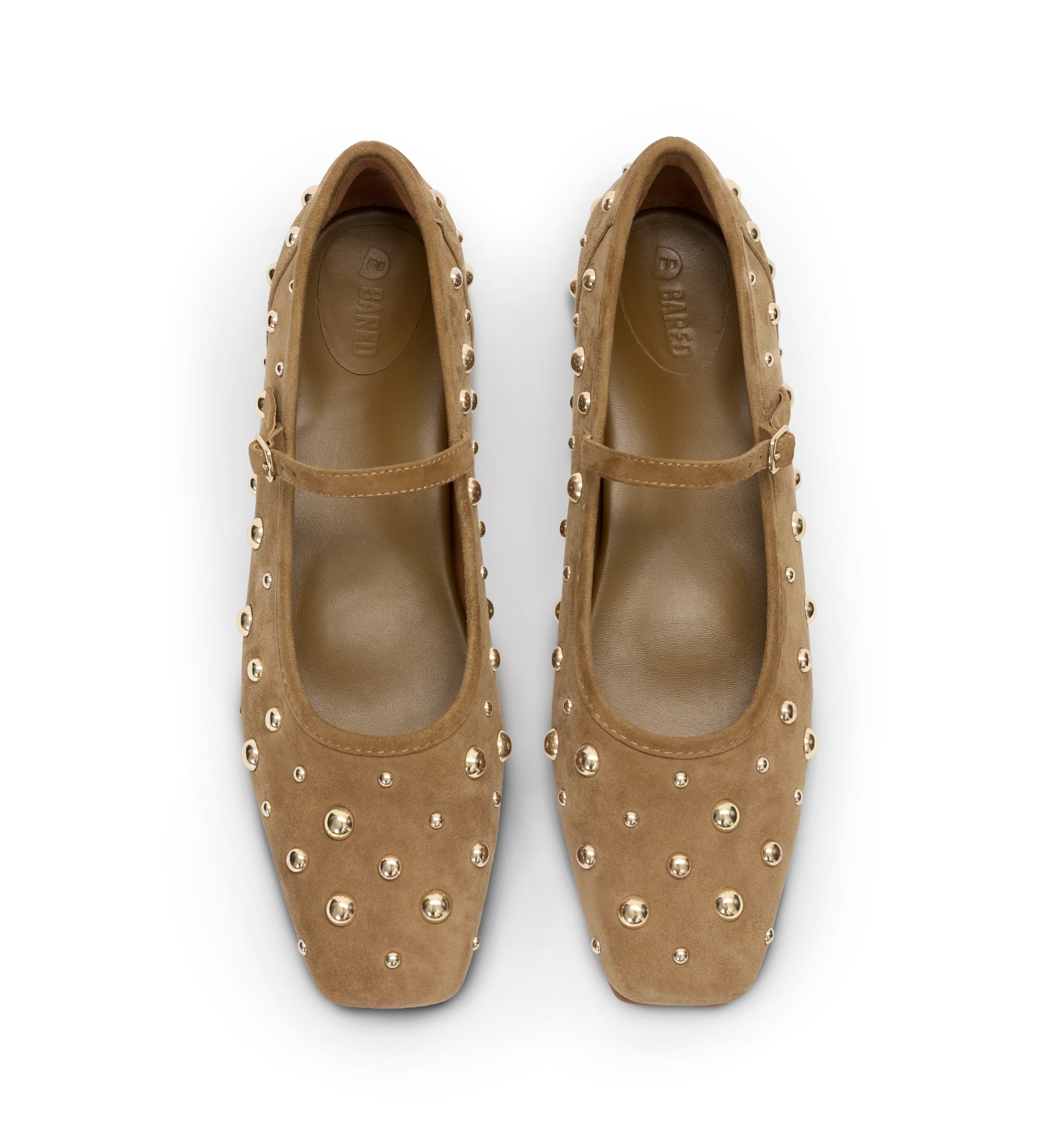 Surfbird Camel Suede & Hardware Ballet Flats